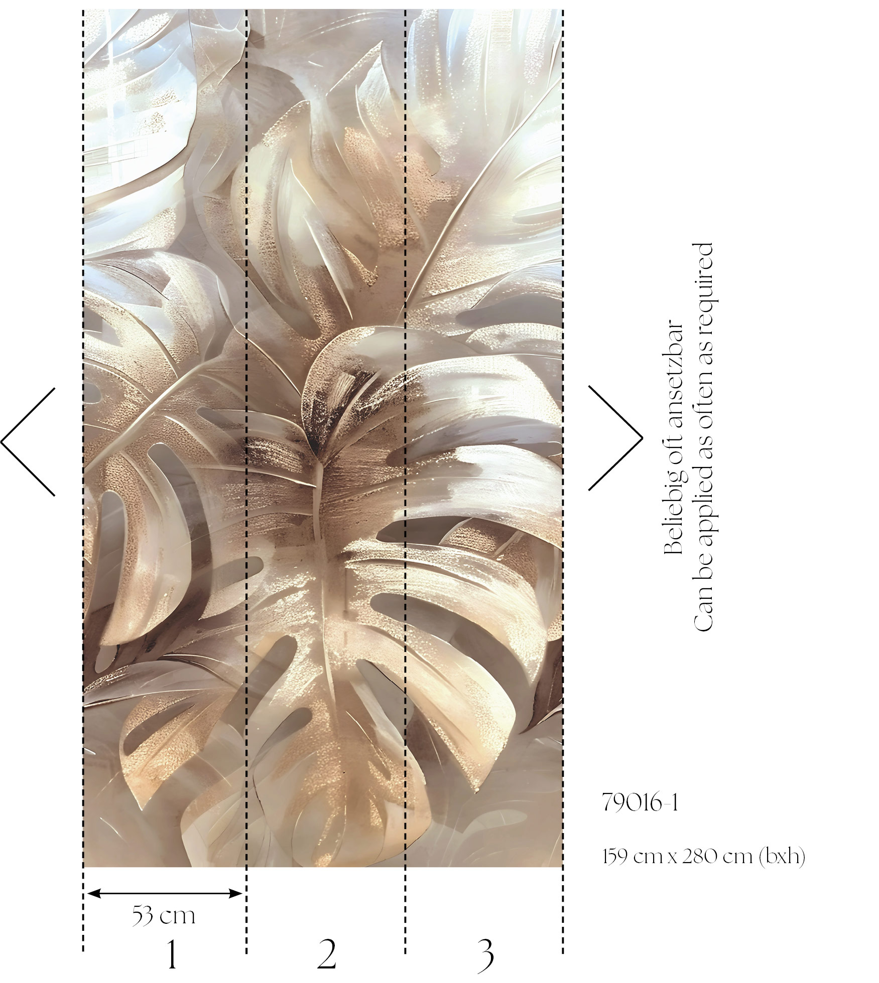 AS Fototapete MS Hot Spots Palmenblätter Beige 790161