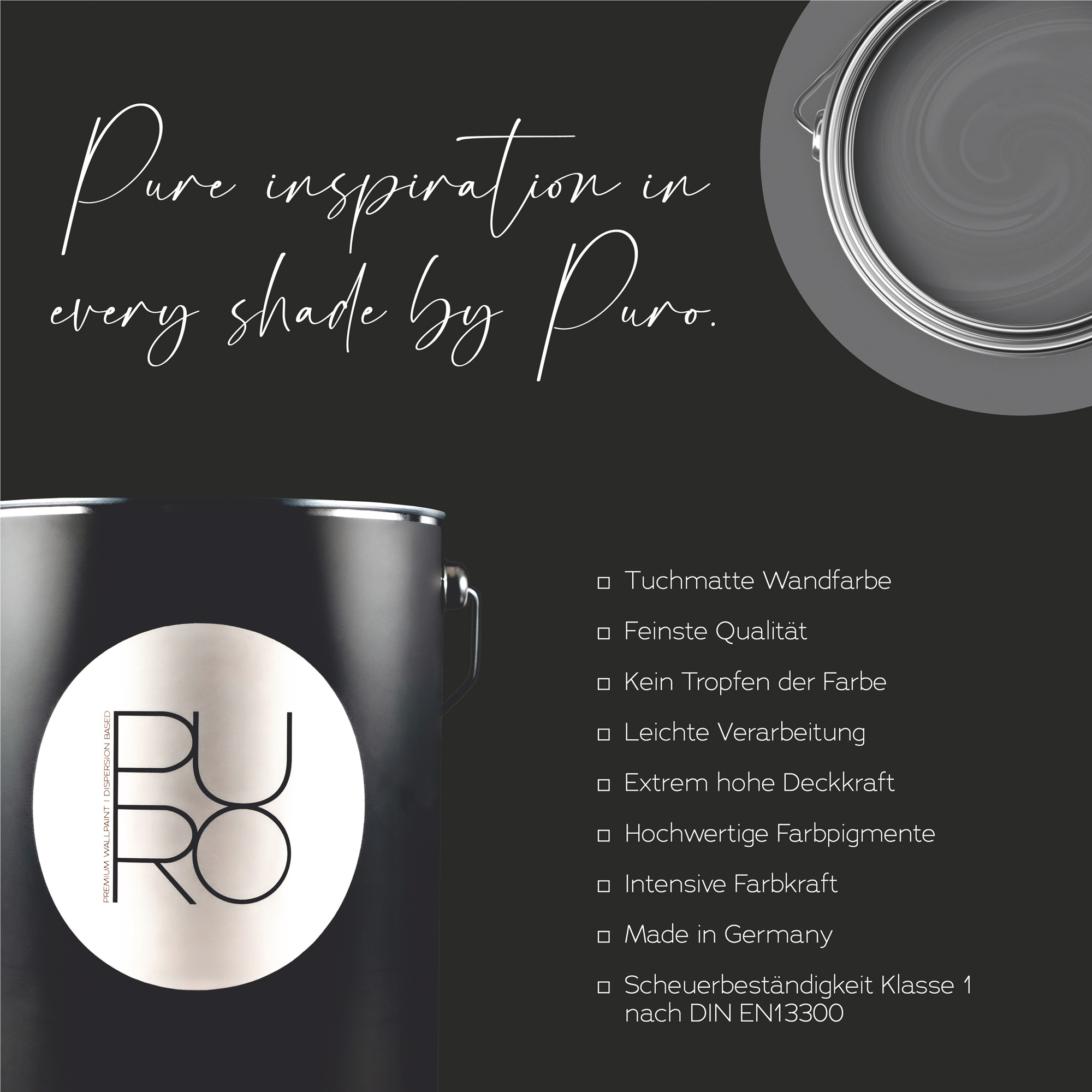 AS Premium Innenwandfarbe Puro c1006 cool grey 1 L