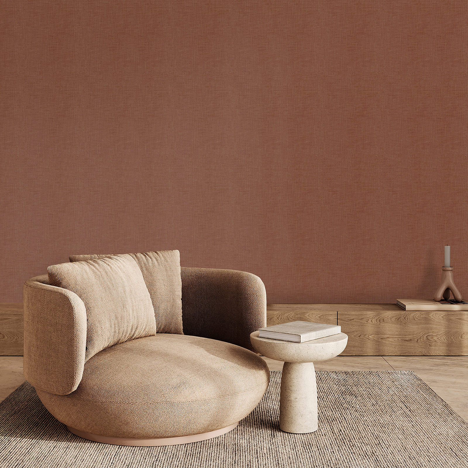 Hohenberger Vliestapete Tesoro Collage Uni Rosso 65604