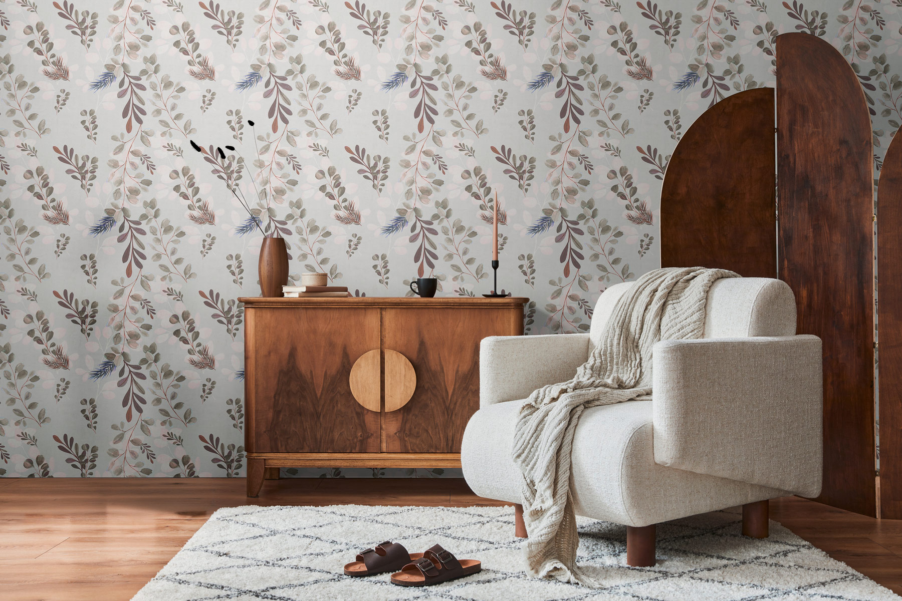 AS Vliestapete Anna d'Andrea Floral Grau 782212 AS Vliestapete Anna d'Andrea Floral Grau 782212