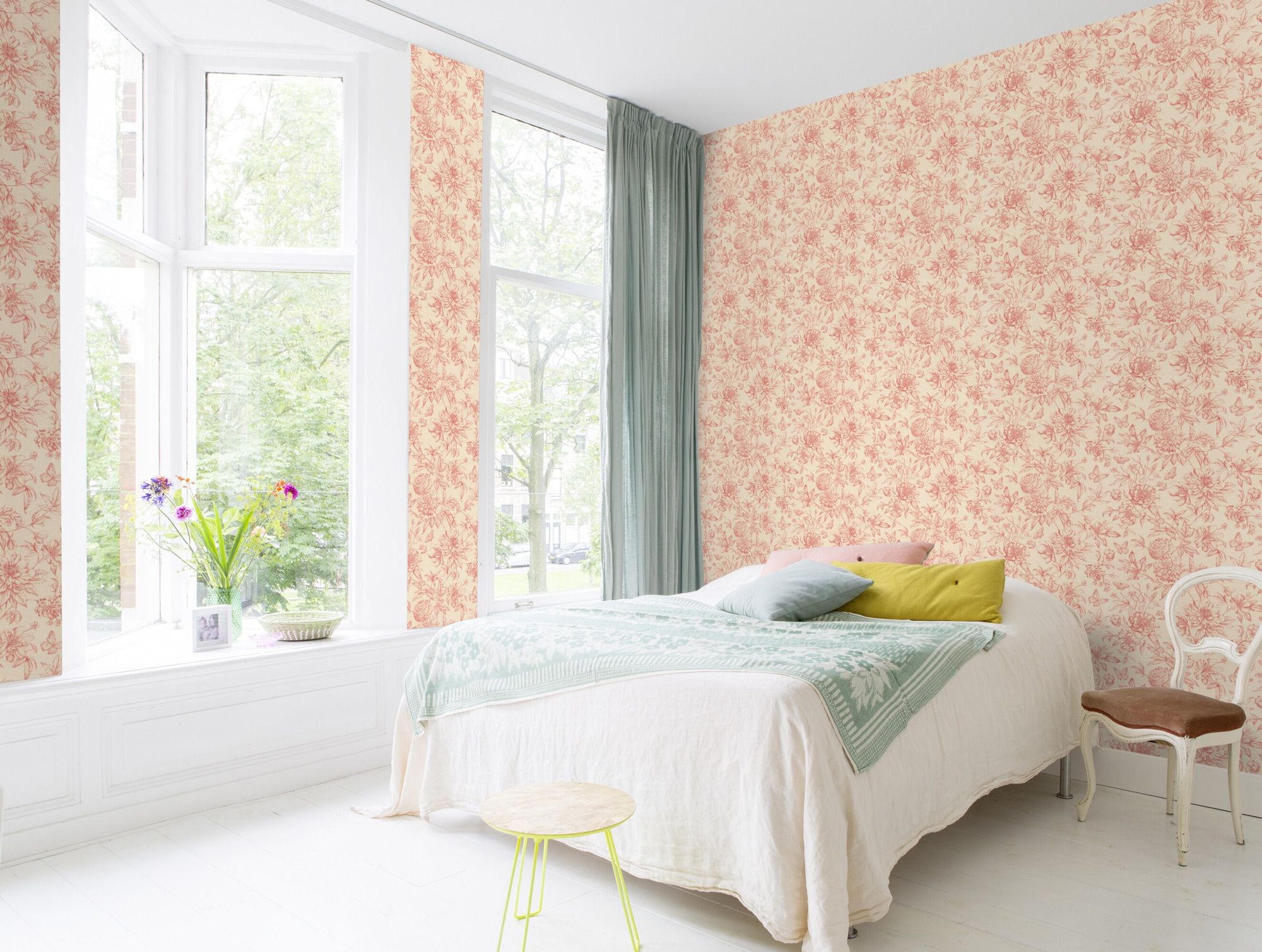 Rasch Vliestapete Peonies Rot Blumen 793949