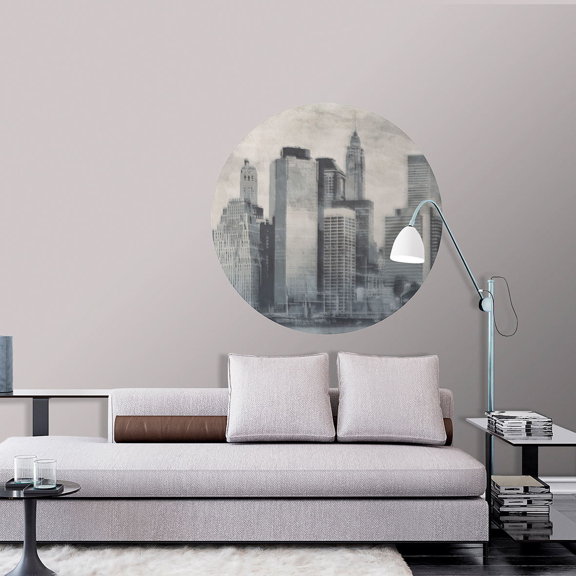 Thomas Fototapete Platin Formen  Skyline grau