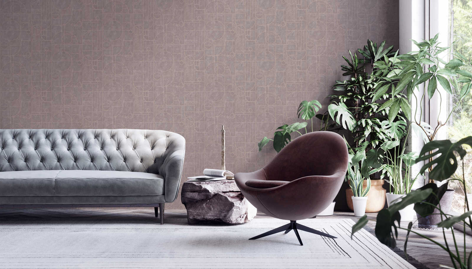 Livingwalls Vliestapete My Home My Spa Geometrisch 386991