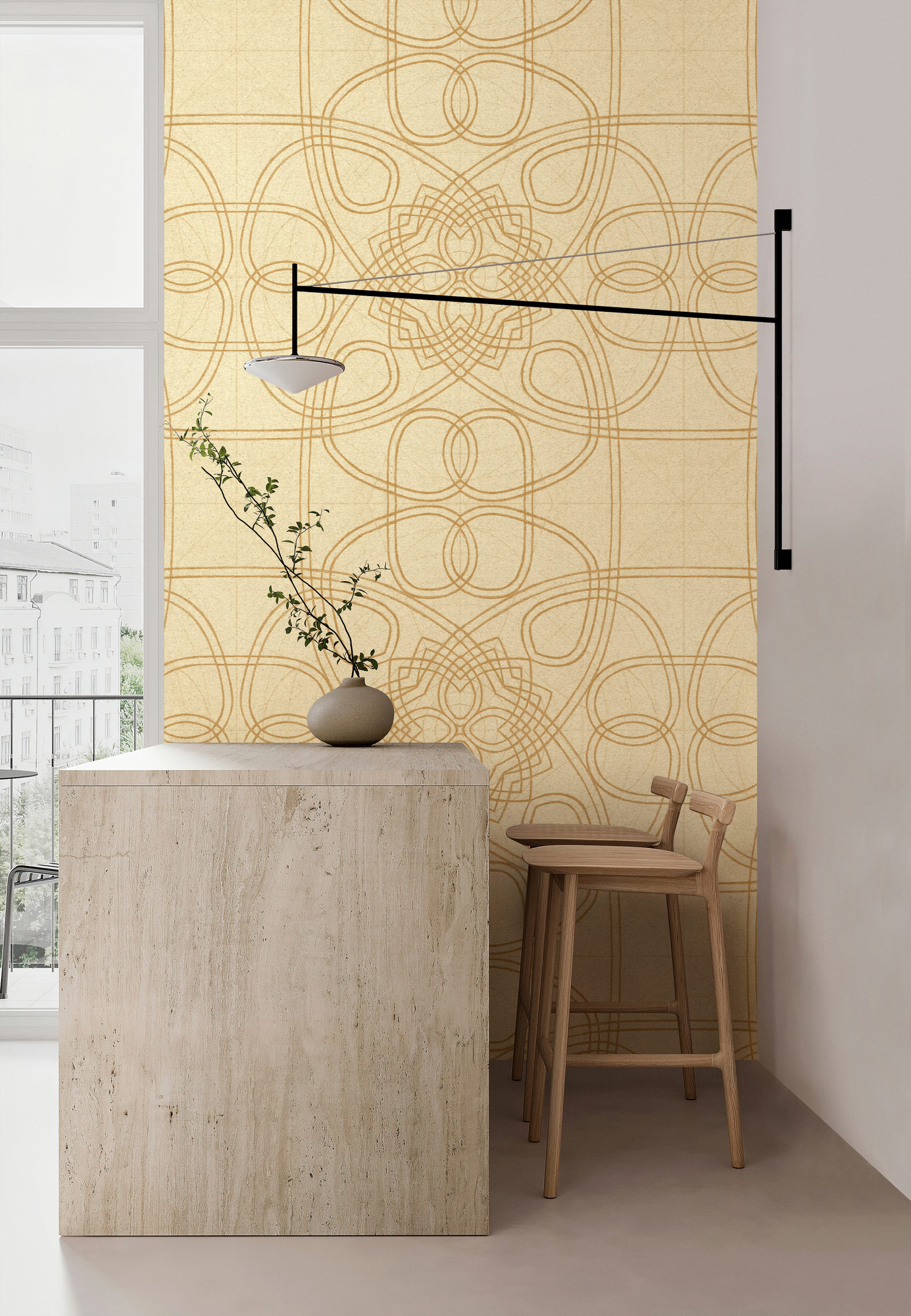 AS Fototapete Walls by Patel 5 Linien Gelb DD134471