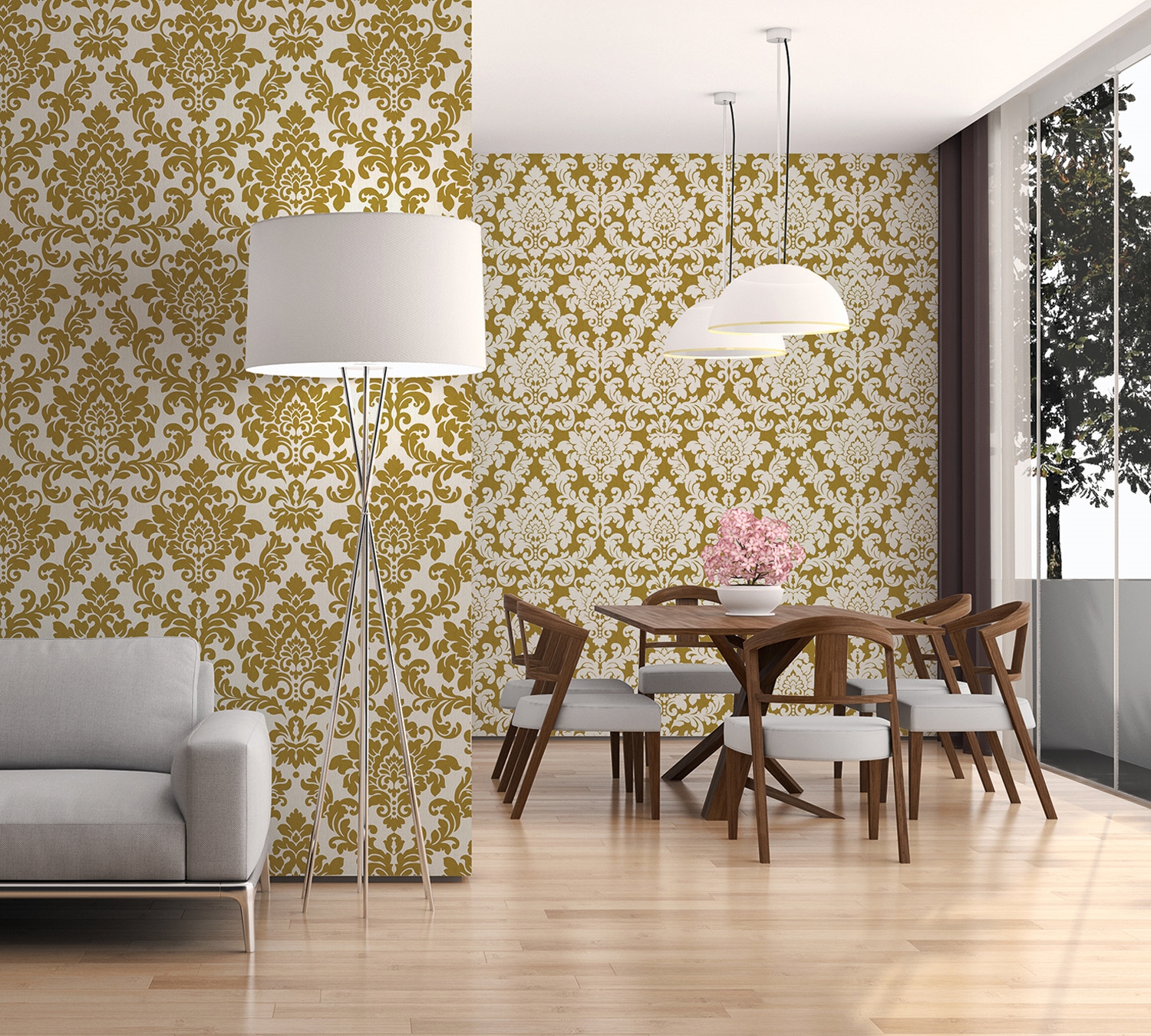 Thomas Vlies-Tapete Barock weiss/gold TLT004 - 360892