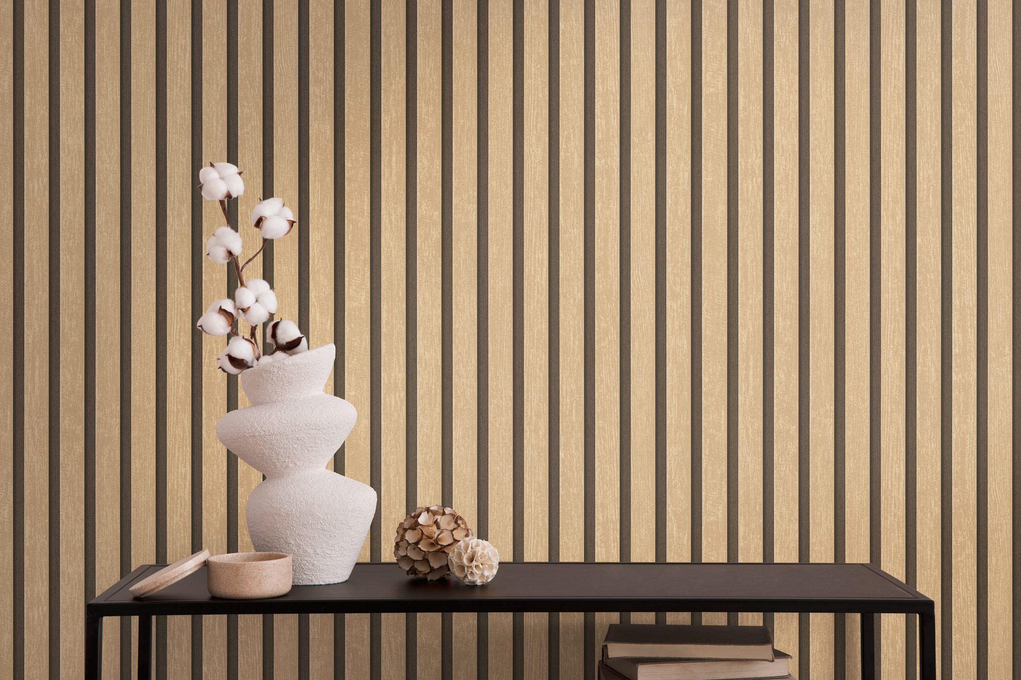 AS Vliestapete Attractive 3 Holzpaneele Beige 790413