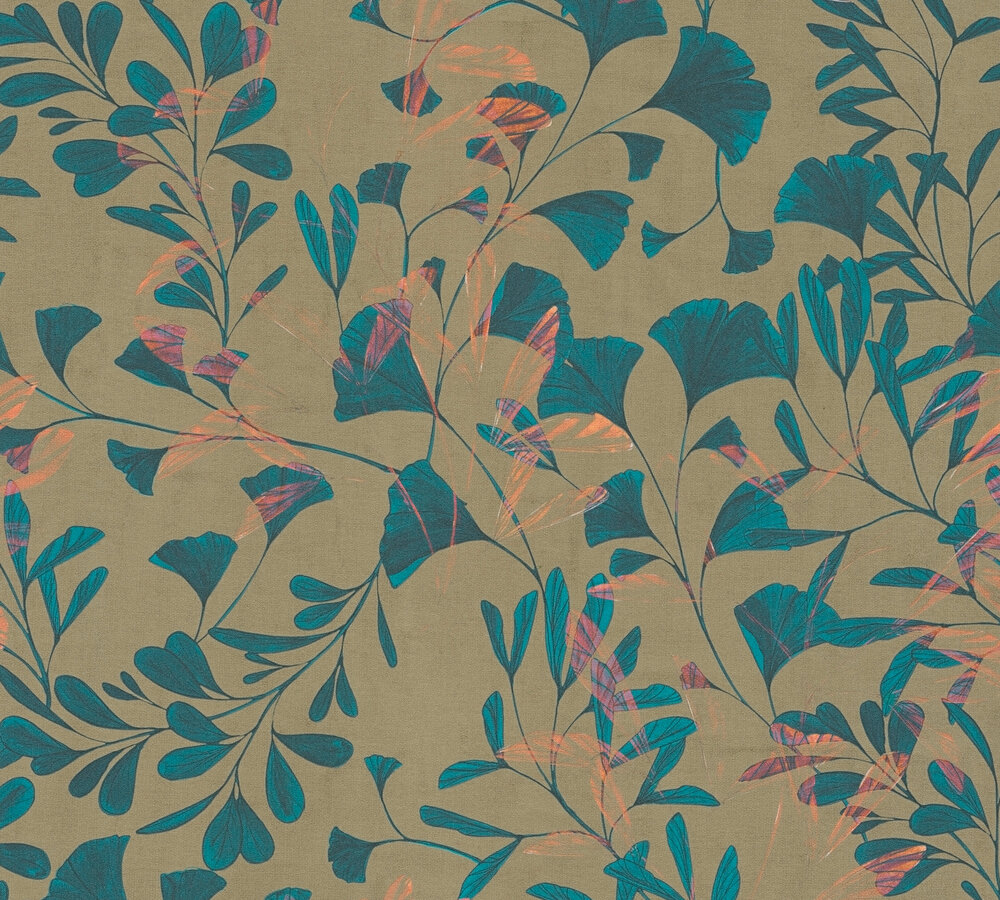 AS Vliestapete Anna d'Andrea Blätter Blau 782232 AS Vliestapete Anna d'Andrea Blätter Blau 782232