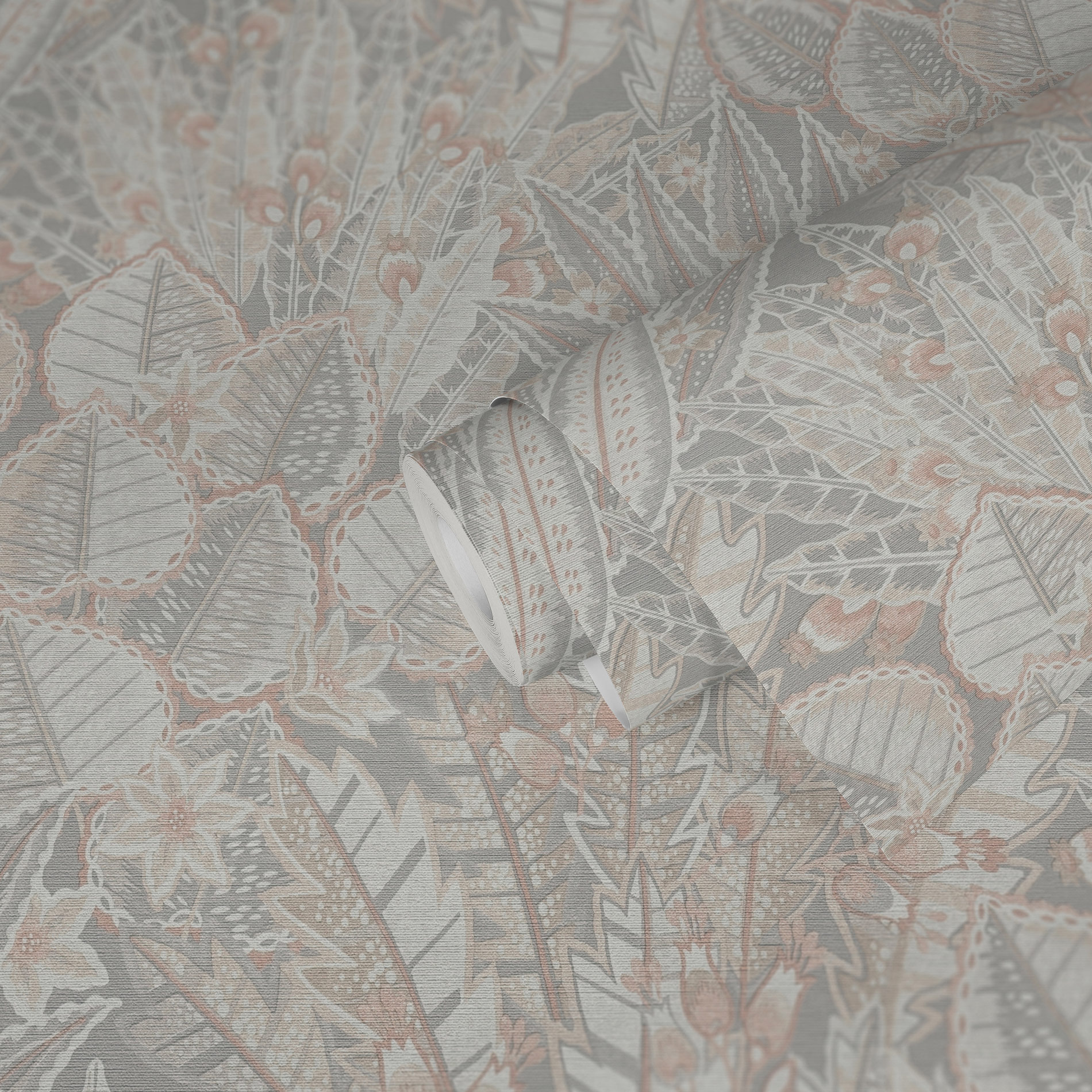 Livingwalls Vliestapete Stories of Life Floral Grau 396534