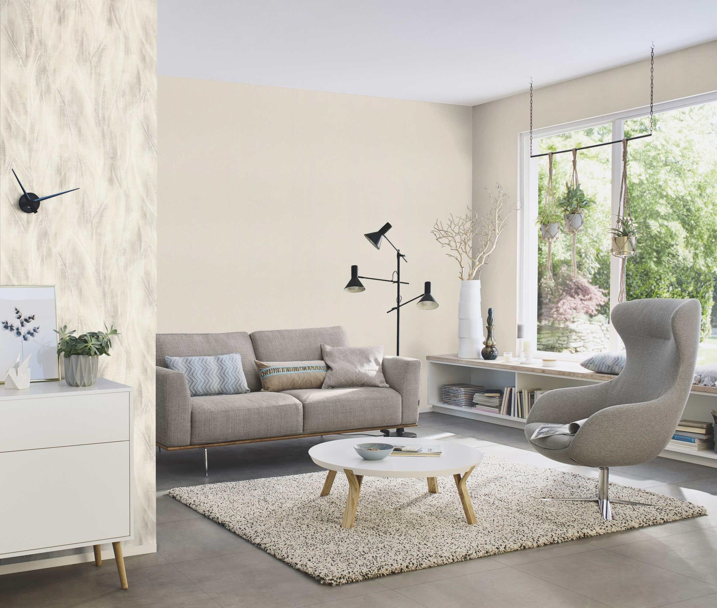 Rasch Vliestapete Country Charme Grau-Lichtgrau 536881