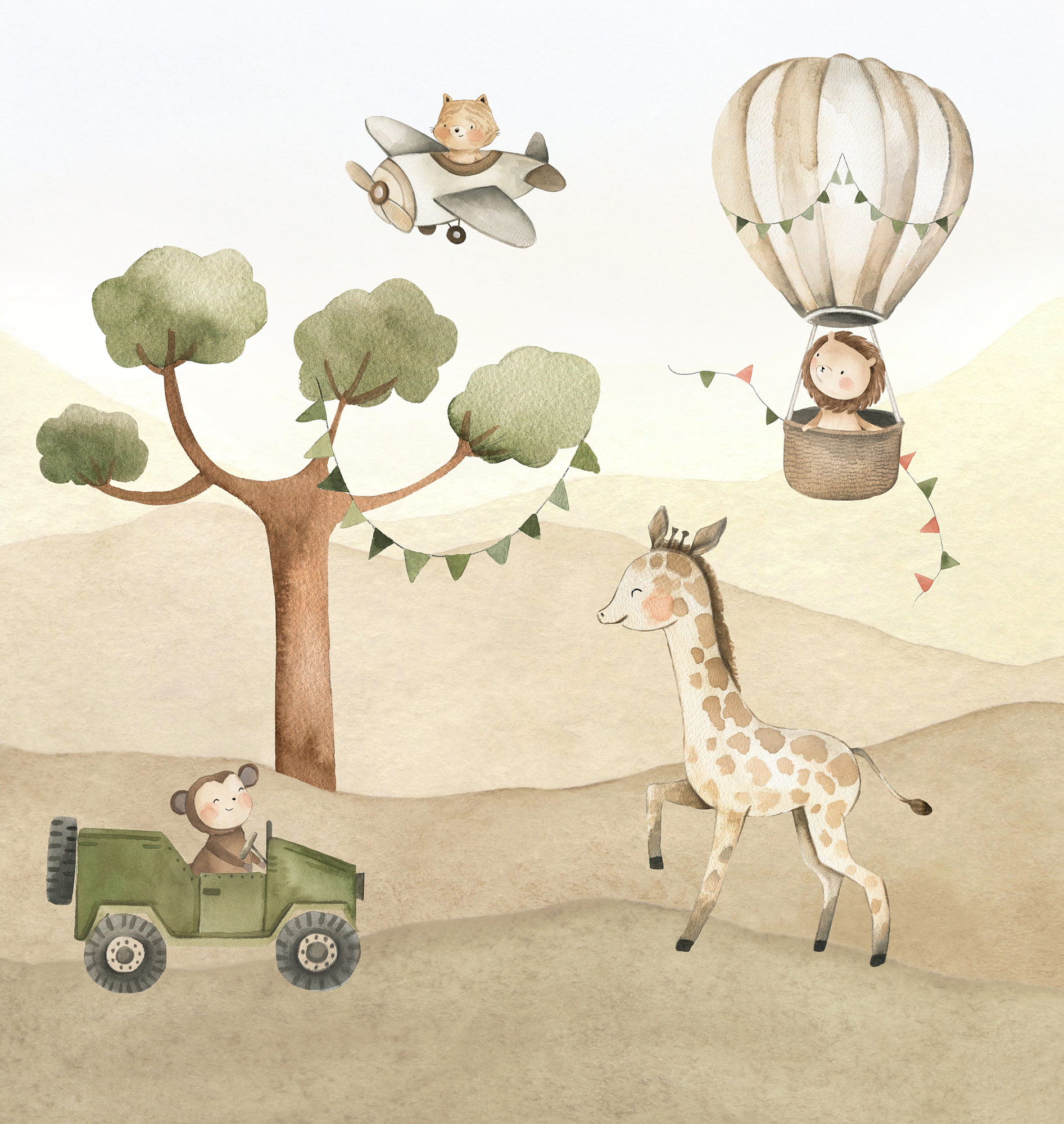 Rasch Fototapete Kids World 2 Beige 368000