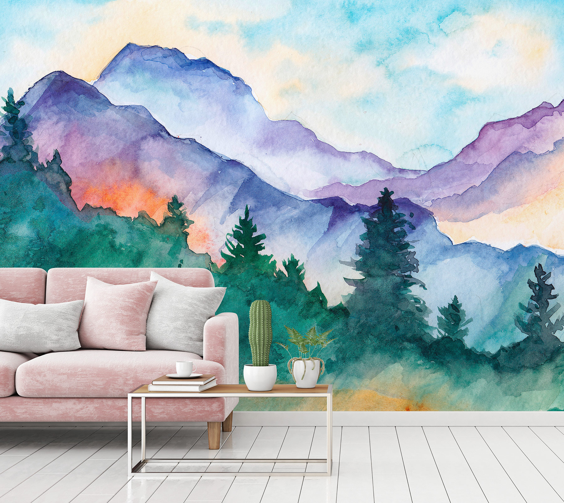 AS Fototapete Designwalls 2 Landschaft Berge Wald DD123686