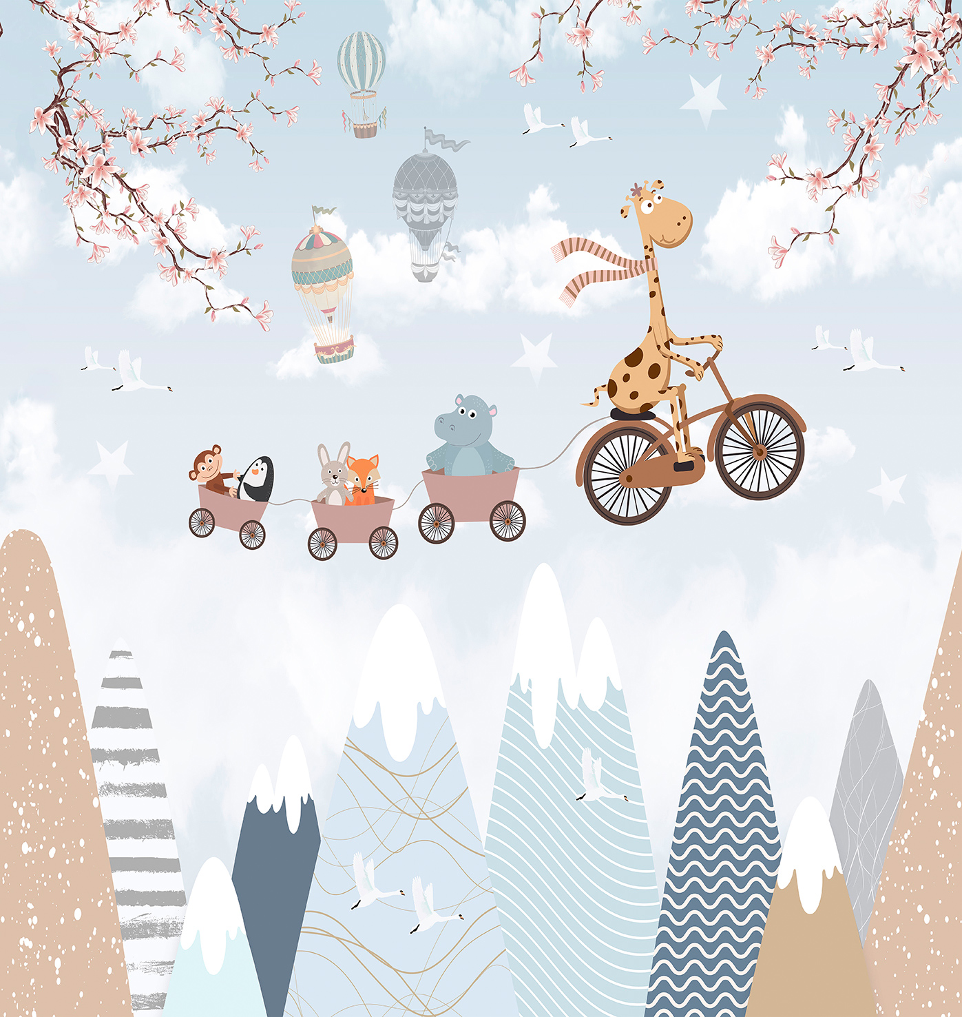 Decoprint Fototapete Cute Walls Radfahrer CW60331