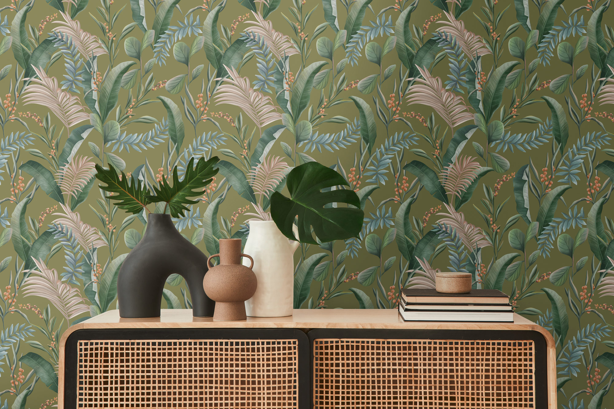 Livingwalls Vliestapete Drawn Into Nature Floral 394363
