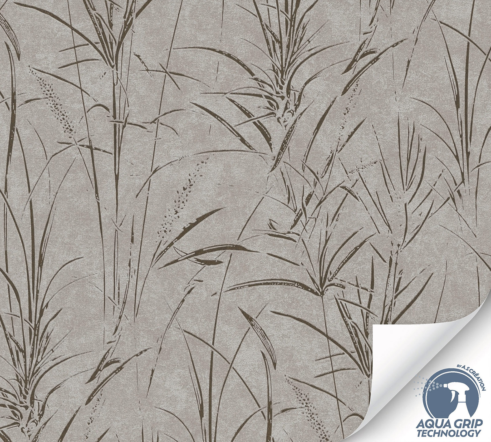 AS Vliestapete Cosiness Designdrop 2 Floral Grau 792824