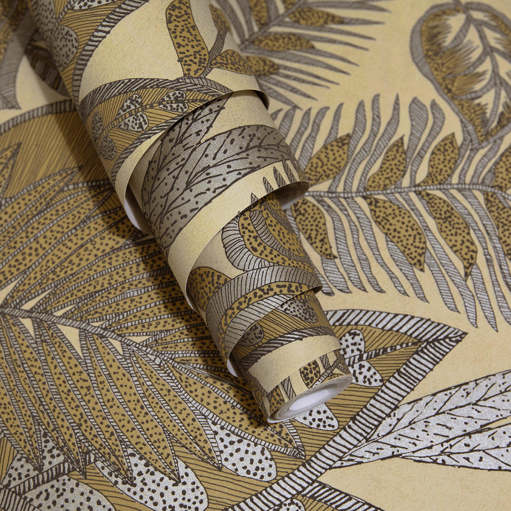 Hohenberger Vliestapete Tesoro Pianta Giallo 65578