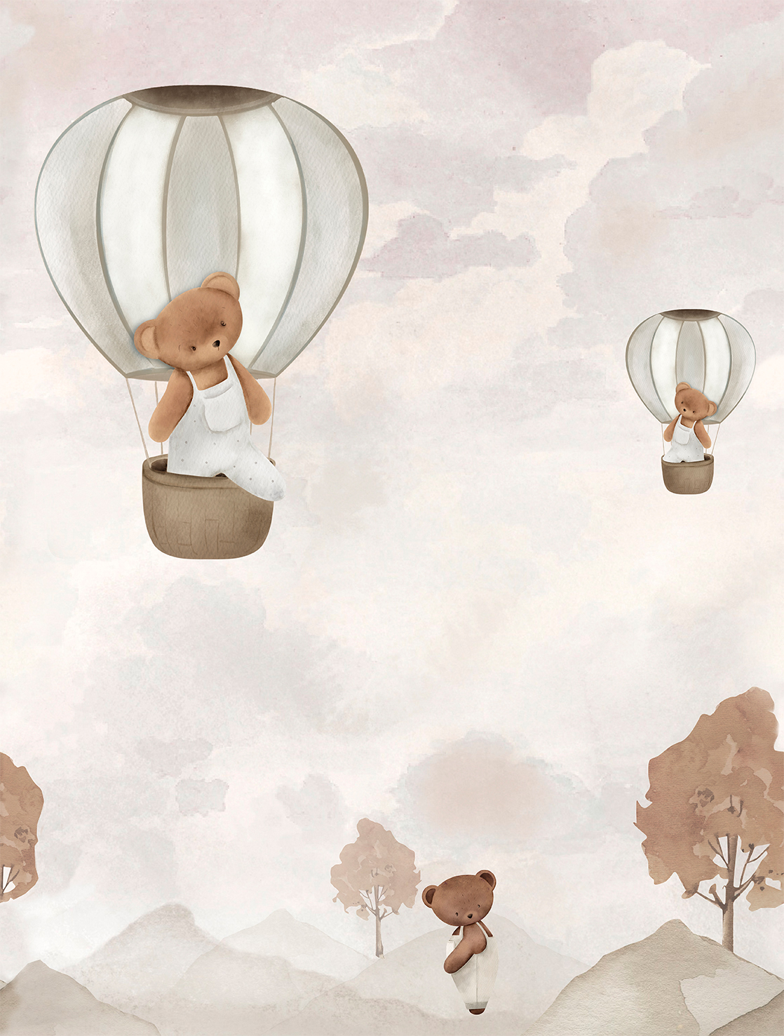 Decoprint Fototapete Cute Walls Ballonfreunde CW61352