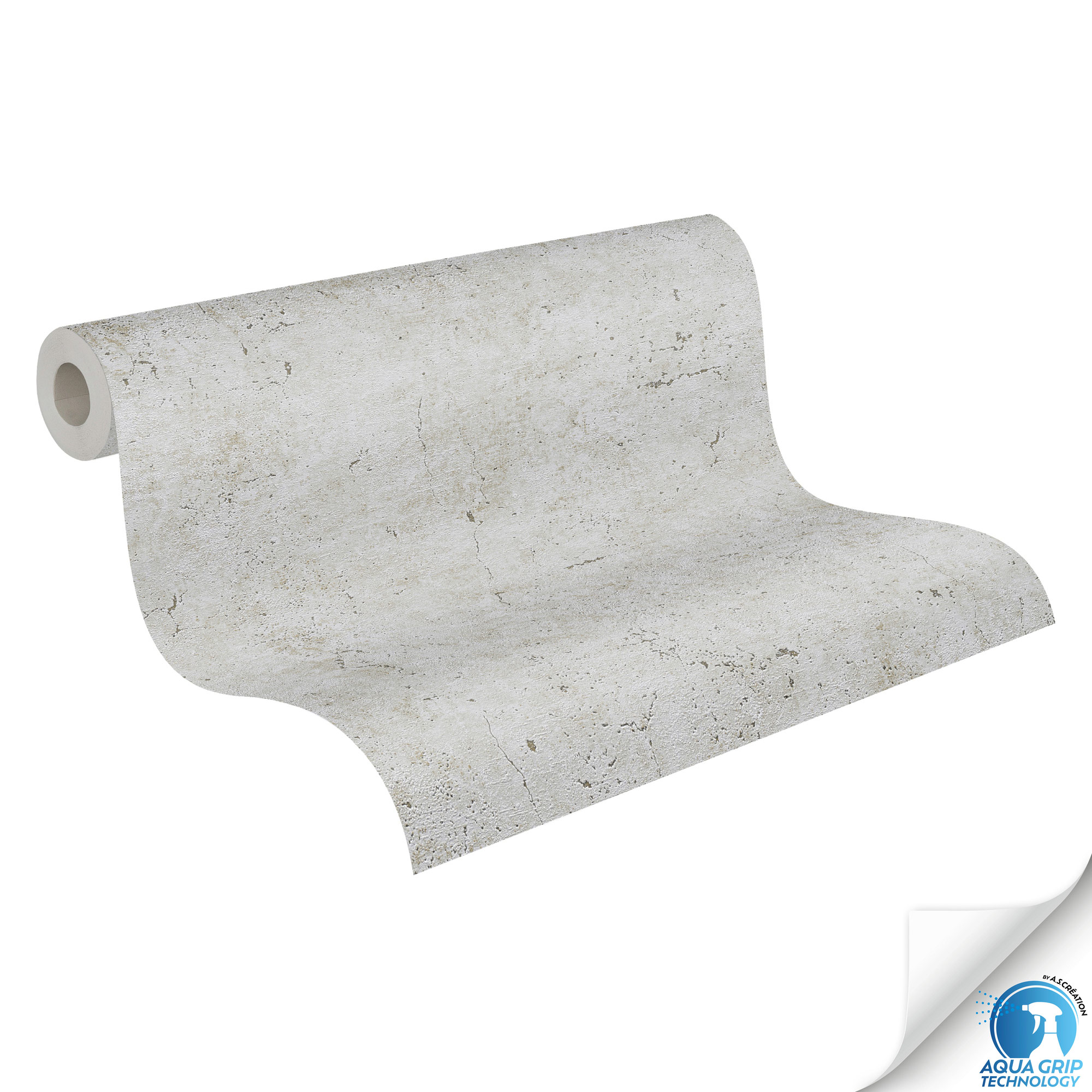 AS Vliestapete WOW Designdrop Unitapete Grau 784961