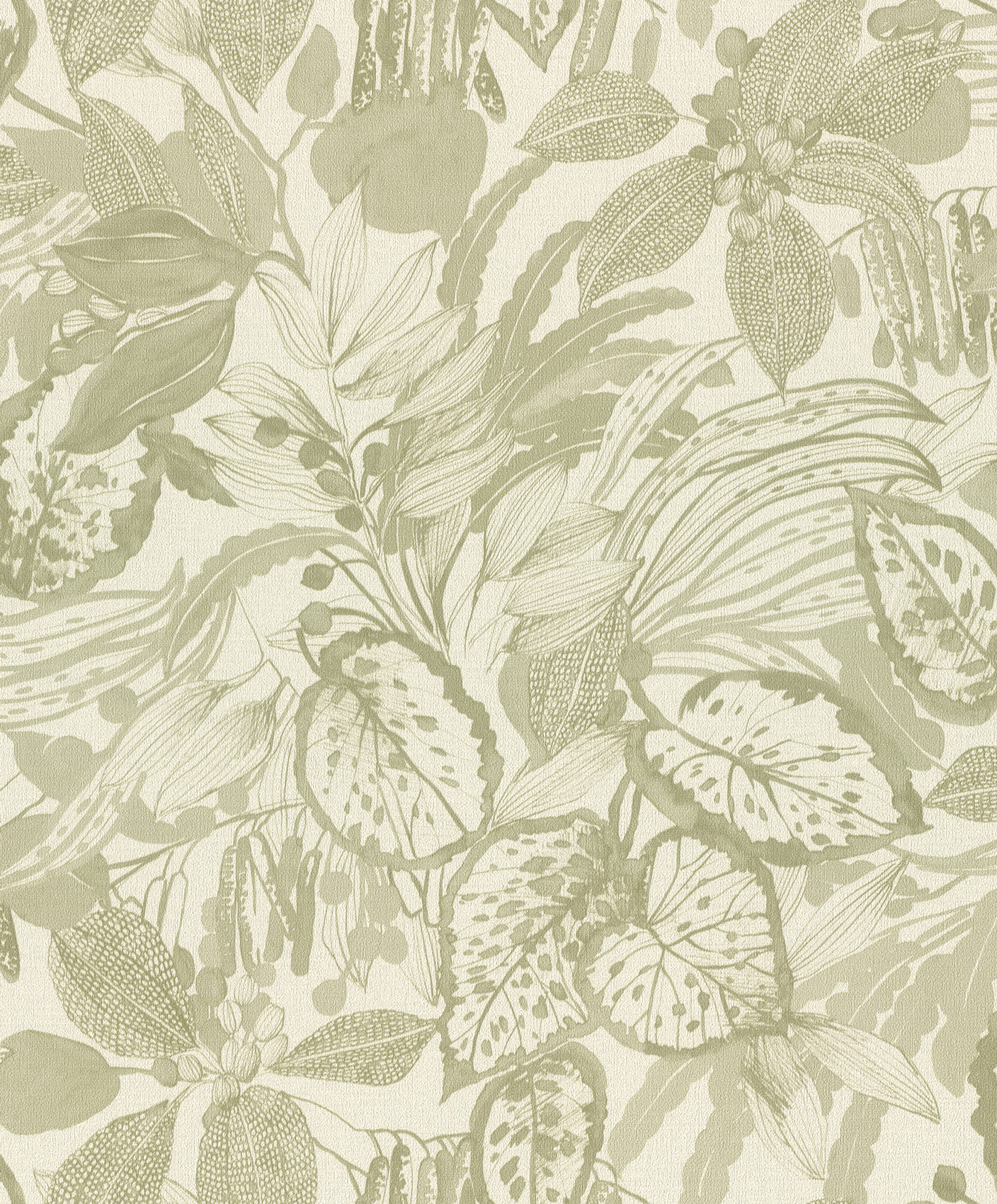 Rasch Vliestapete Liverna Grün-greige 554922