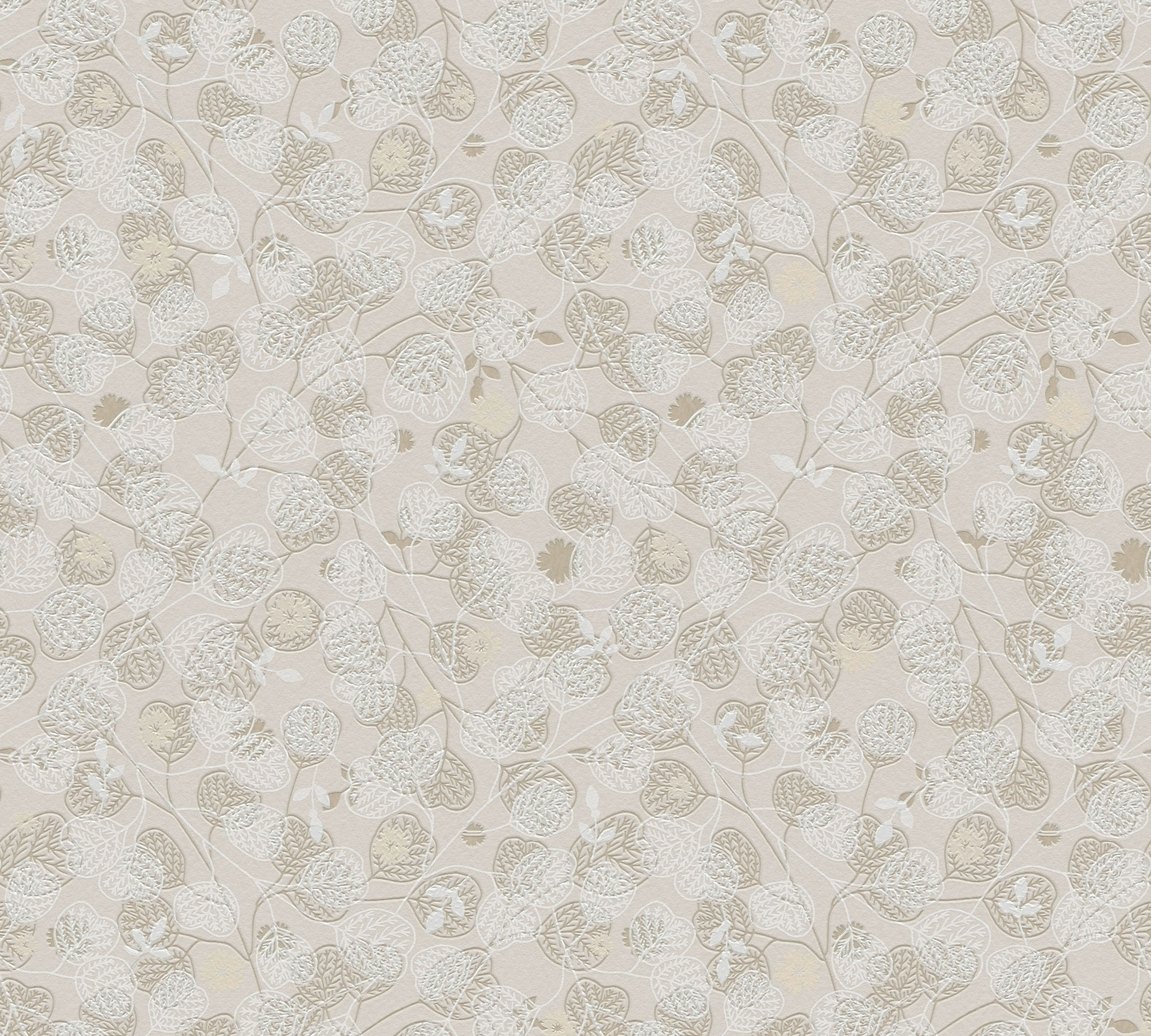 AS Vliestapete MS Travel Styles Blätter Beige 391112