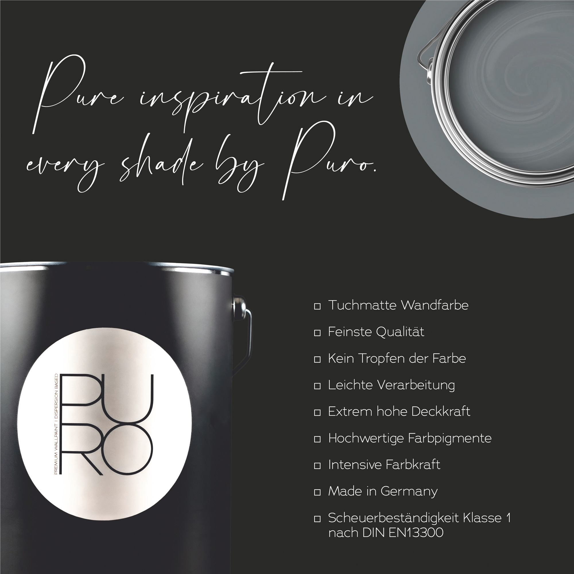 AS Premium Innenwandfarbe Puro c1005 cool grey 1 L