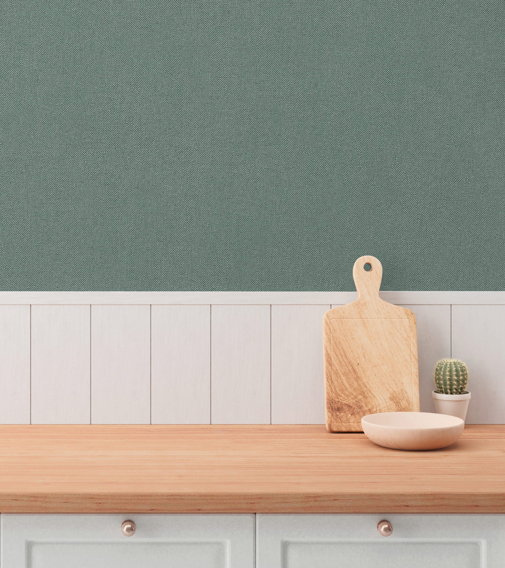 AS Vliestapete Hygge 3 Uni Grün 790977