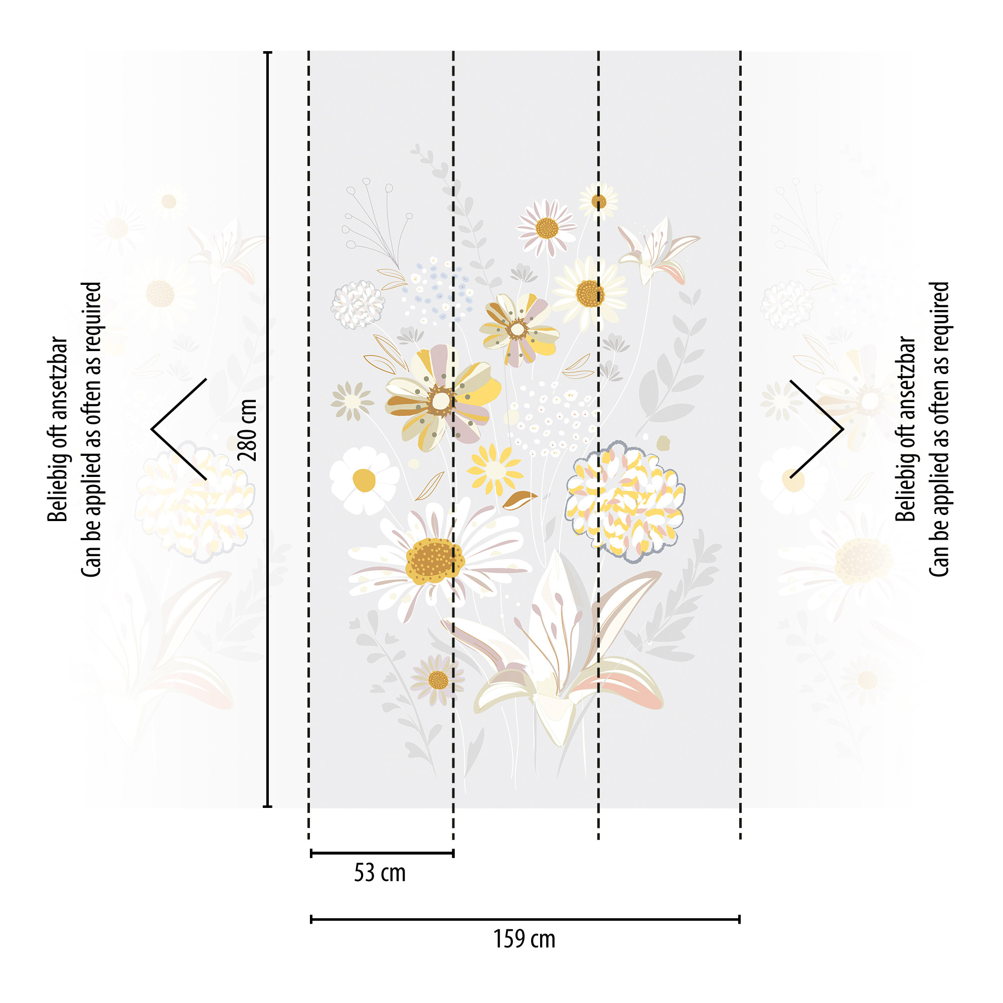Livingwalls Vliestapete The Wall II Blumentapete 392101