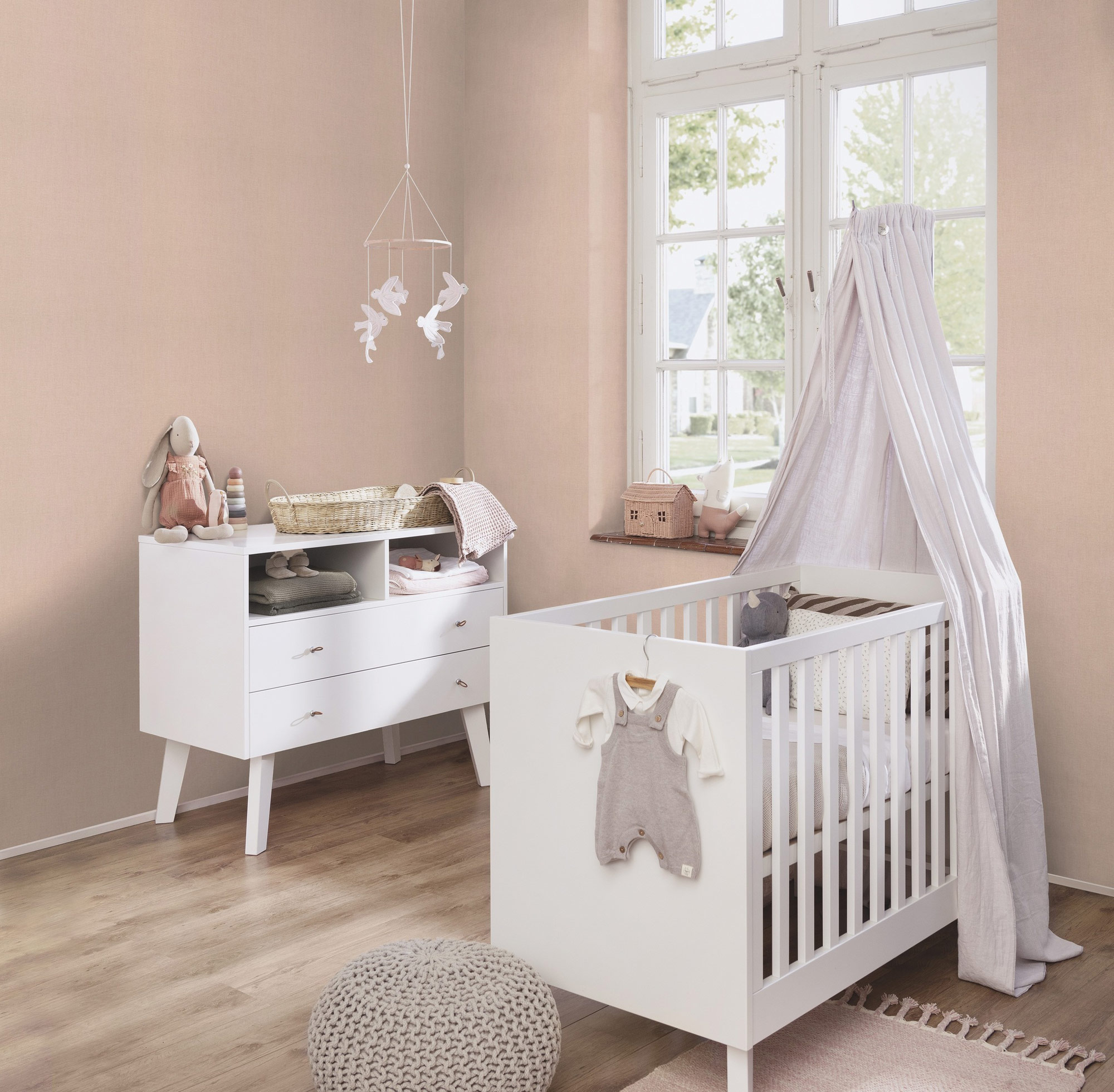 Rasch Vliestapete Florentine 4 Leinenoptik 484649