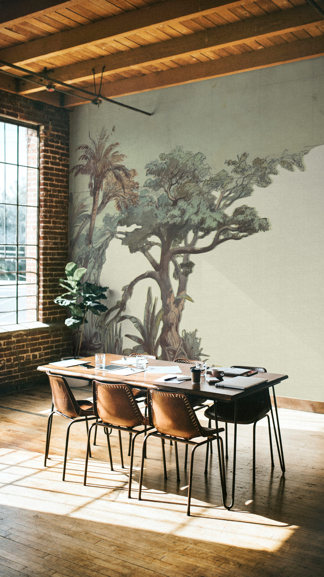 AS Fototapete Walls by Patel 5 Bäume Grün DD134429