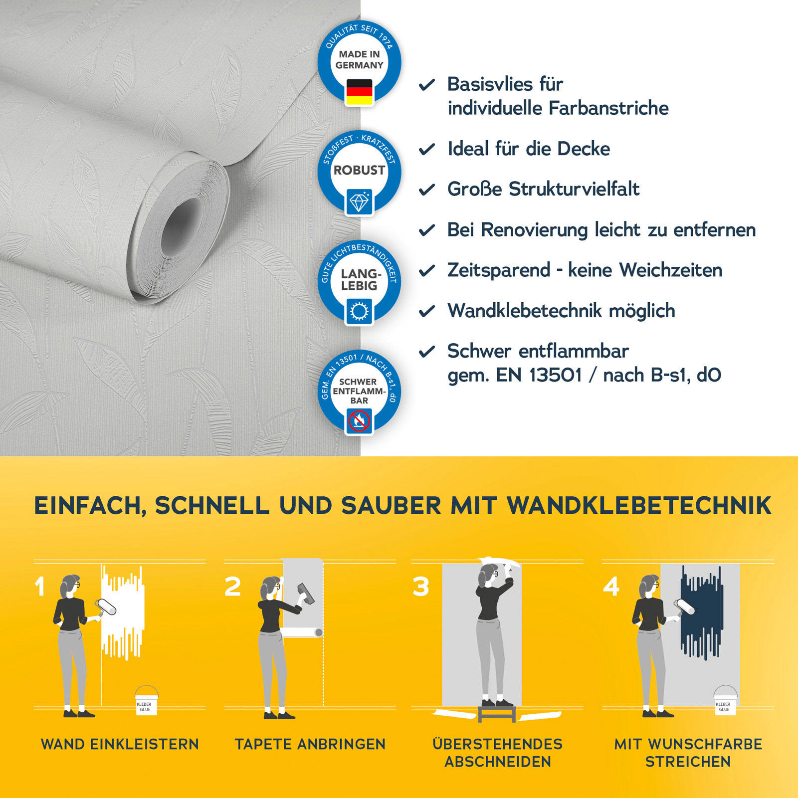 AS Vliestapete Meistervlies 8 überstreichbar 384731