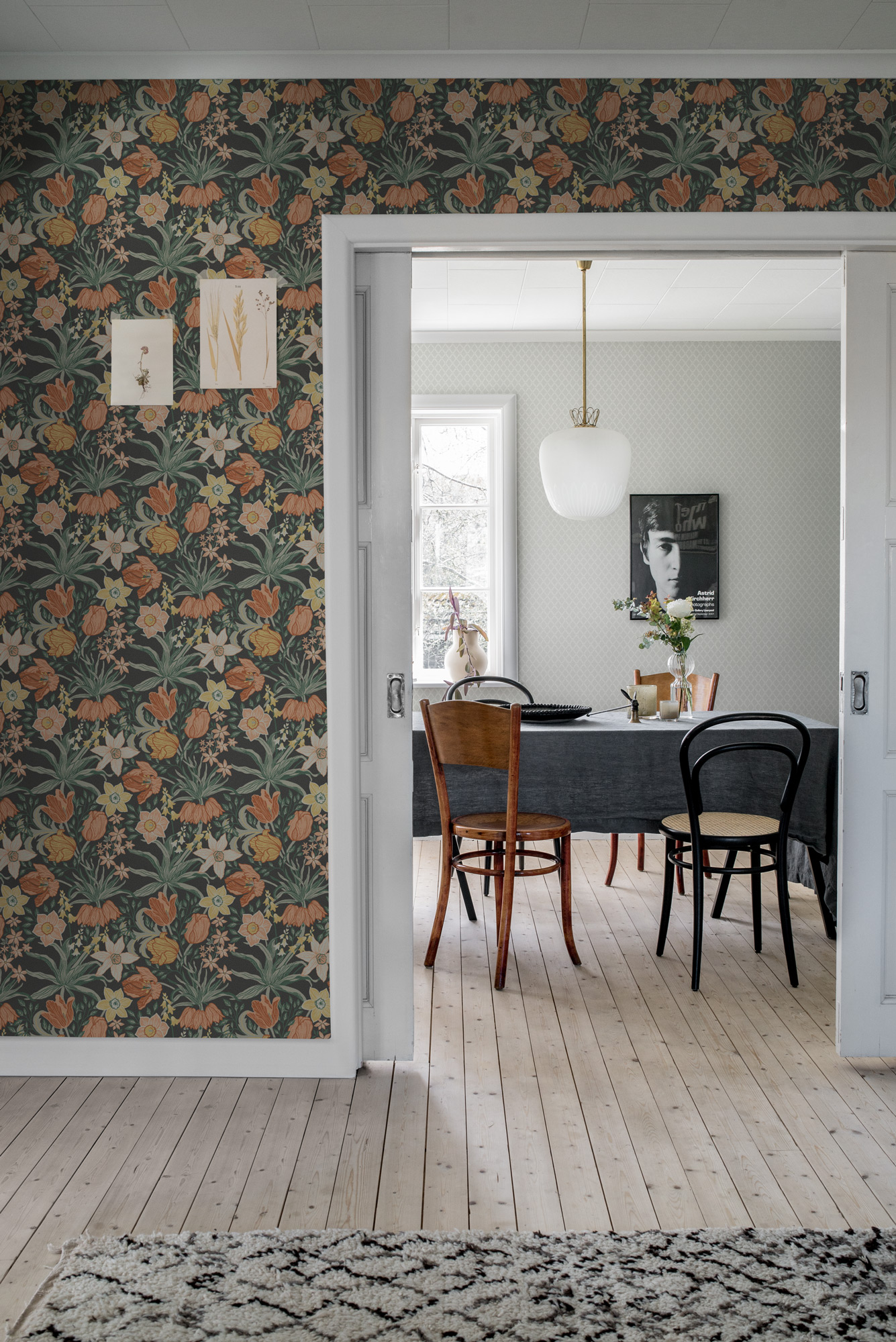 Rasch Textil Vliestapete Fagelsang Blätter Rauten 034005