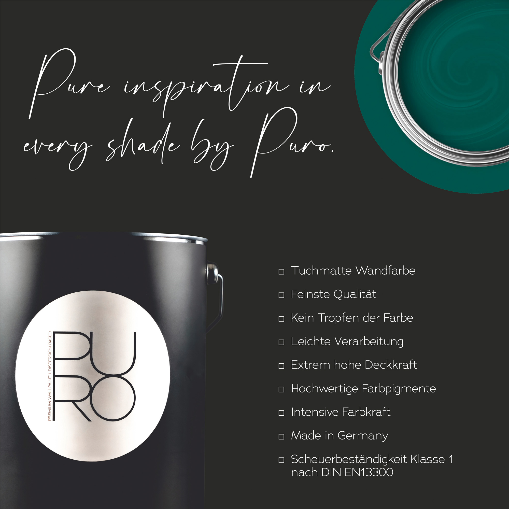 AS Premium Innenwandfarbe Puro c4012 emerald green 1 L