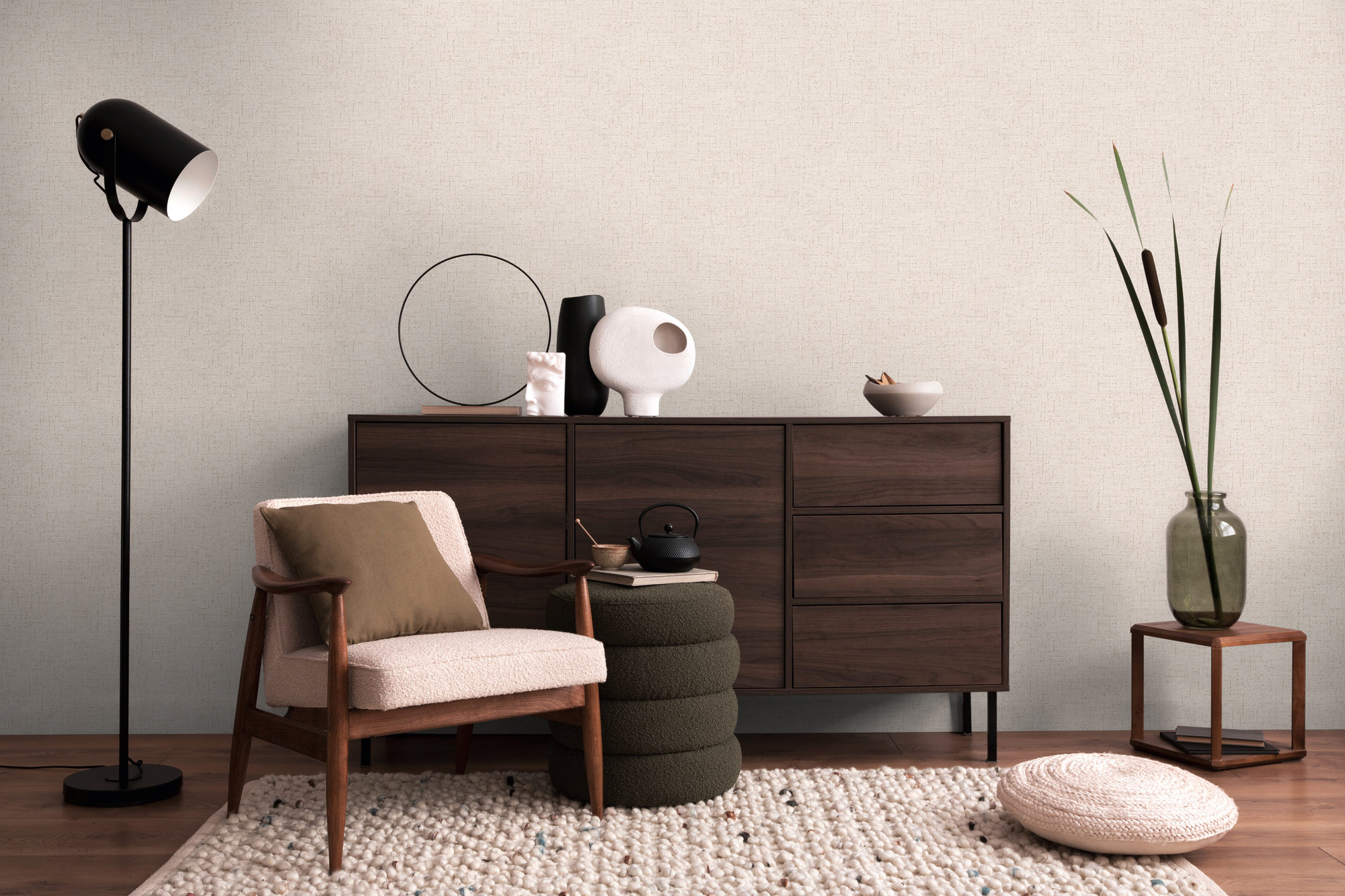 AS Vliestapete CosmoLiving Uni Weiß 790669