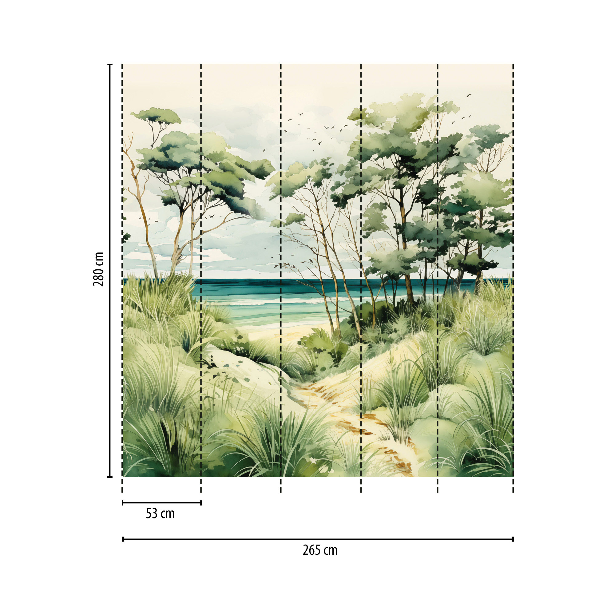 AS Fototapete The Wall 4 Landschaft Blau 781231