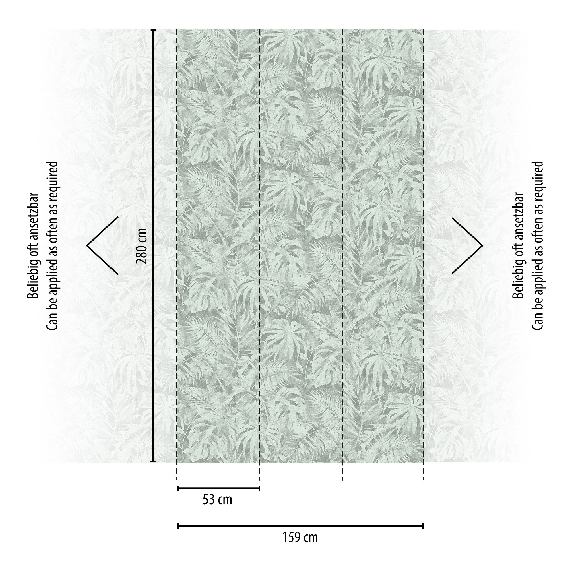 AS Fototapete CosmoLiving Dschungel Grün 791456
