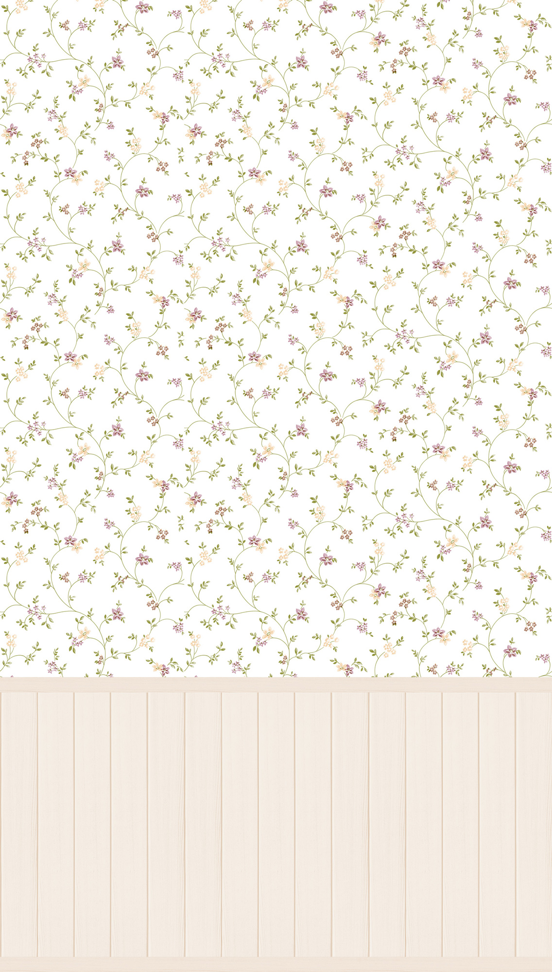 AS Vliestapete Wallpanel creme Blümchen 398051
