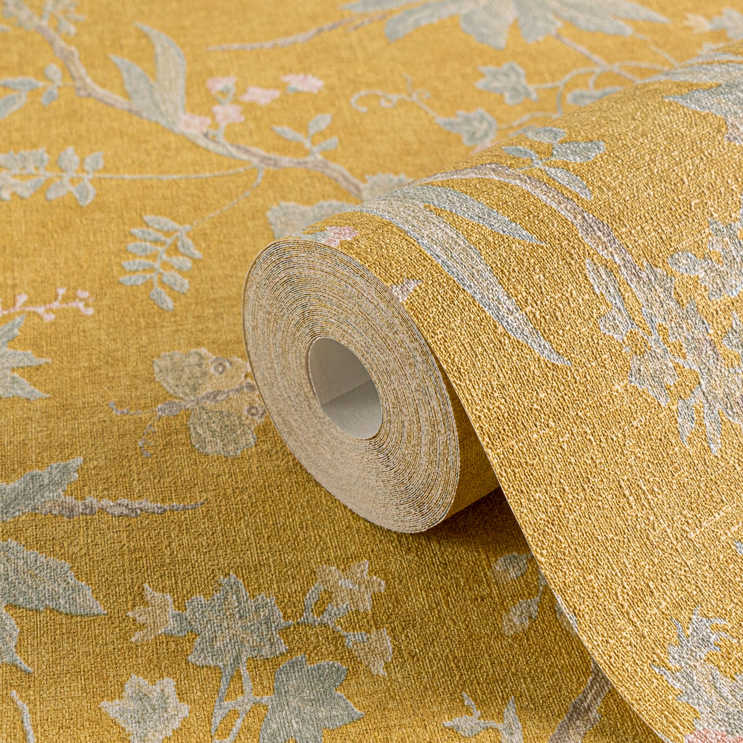 AS Vliestapete Paradise Garden Floral Gelb 367194