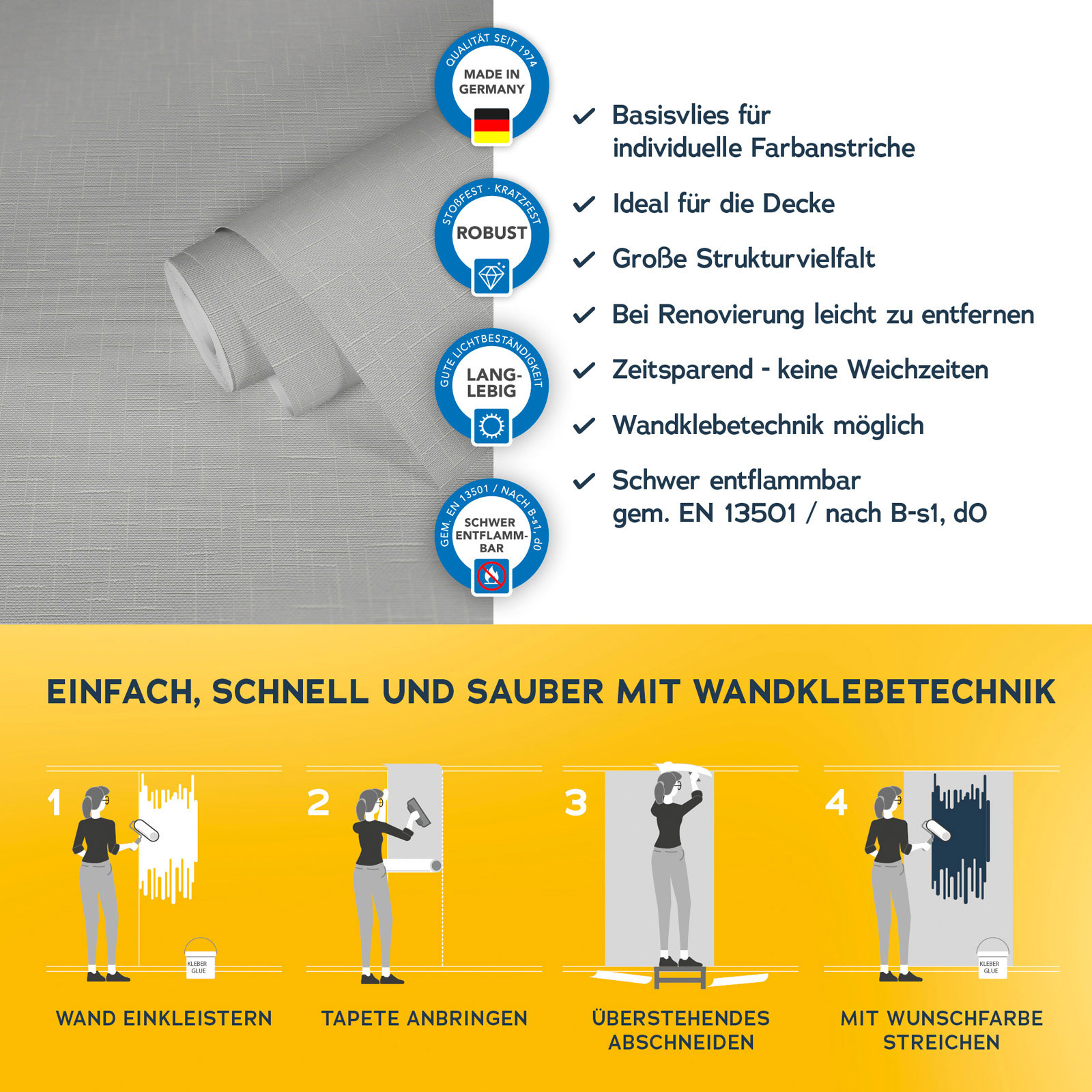 AS Vliestapete Meistervlies 8 überstreichbar 377661