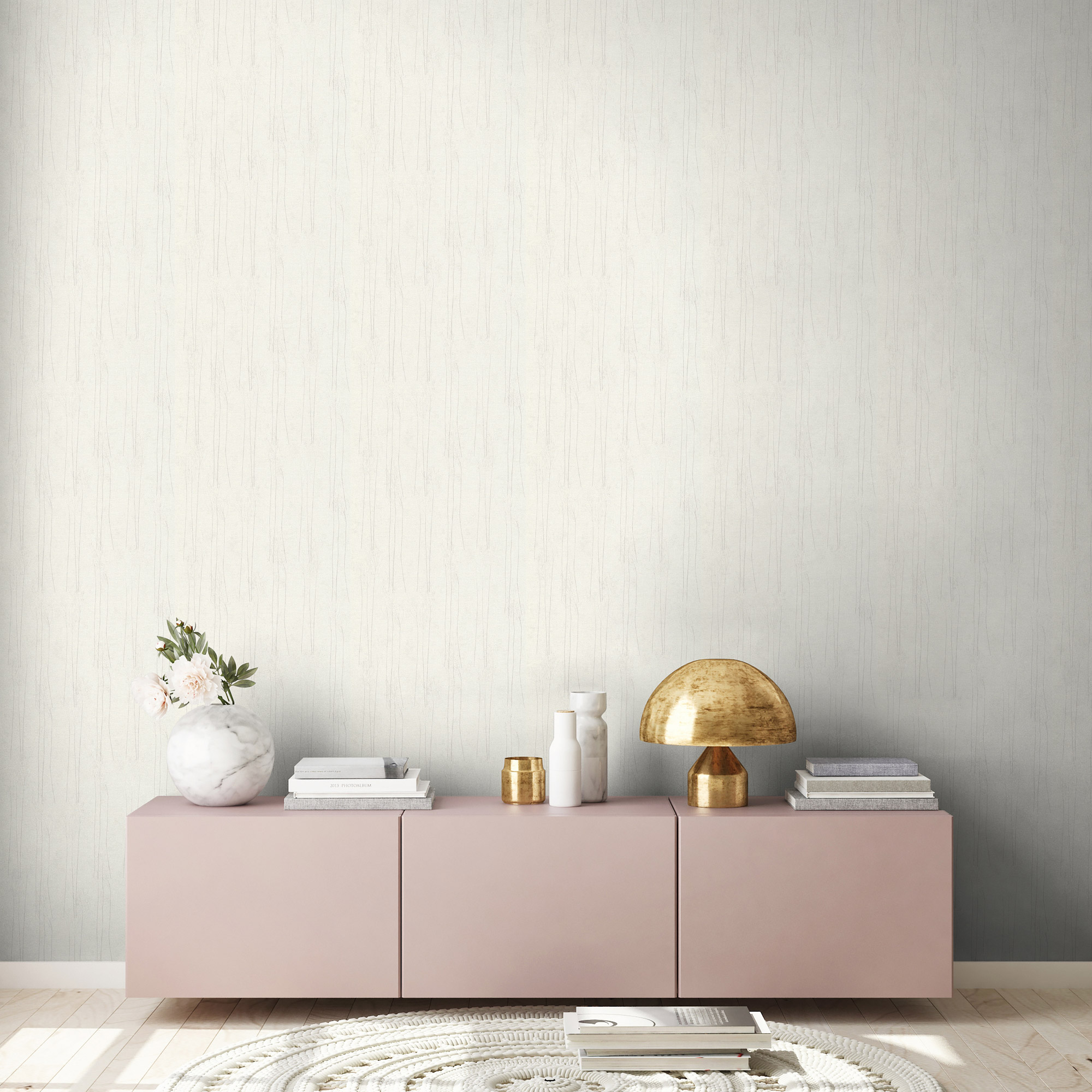 AS Vliestapete #Hygge Pampasgras Weiß 386143