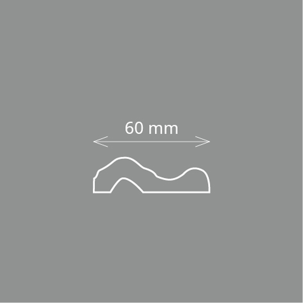 Homestar Stuckleiste Styropor Zierleiste I 60 | weiss