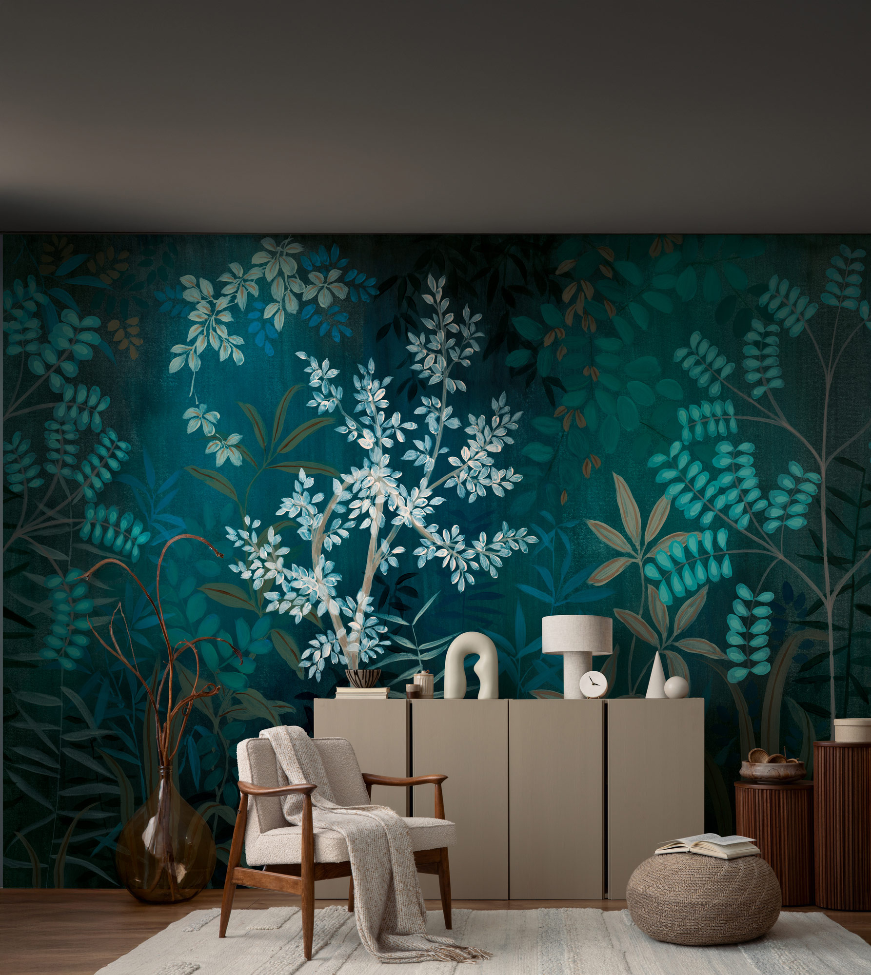 AS Fototapete The Wall 4 Tropisch Blau 396141