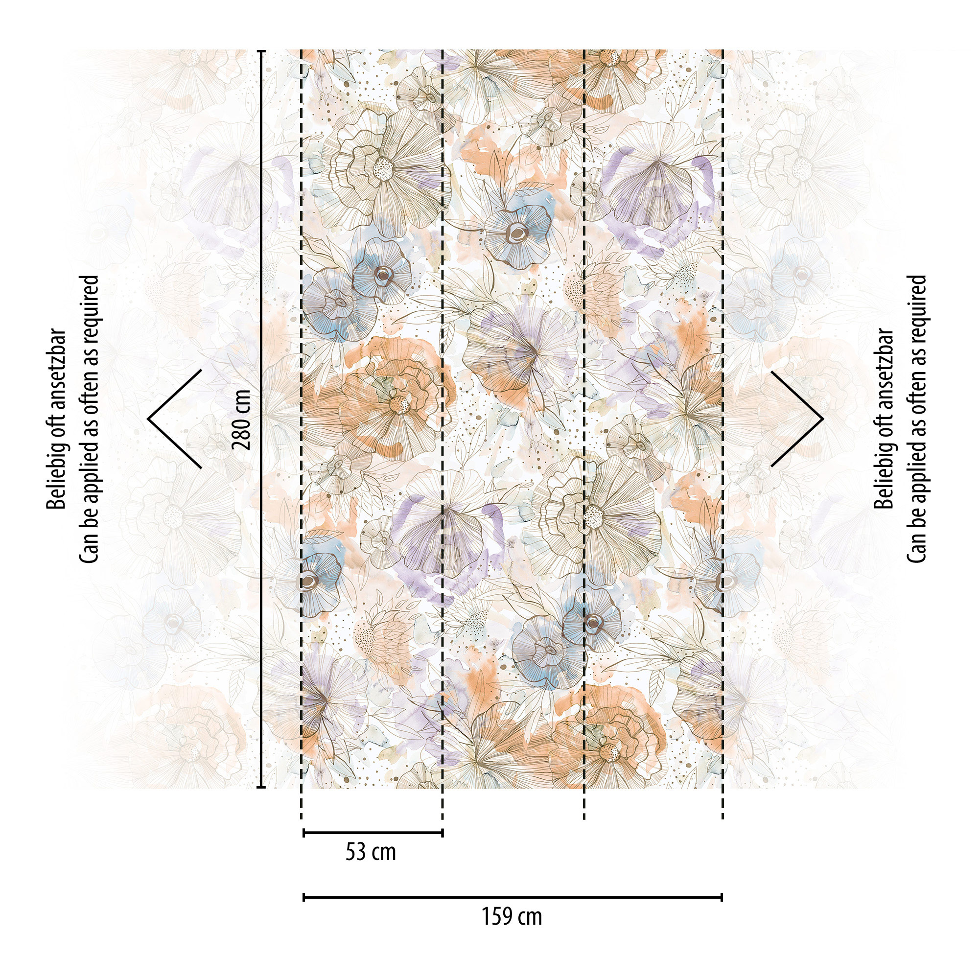 AS Vliestapete Aquarell Dreams Blumentapete beige 396942