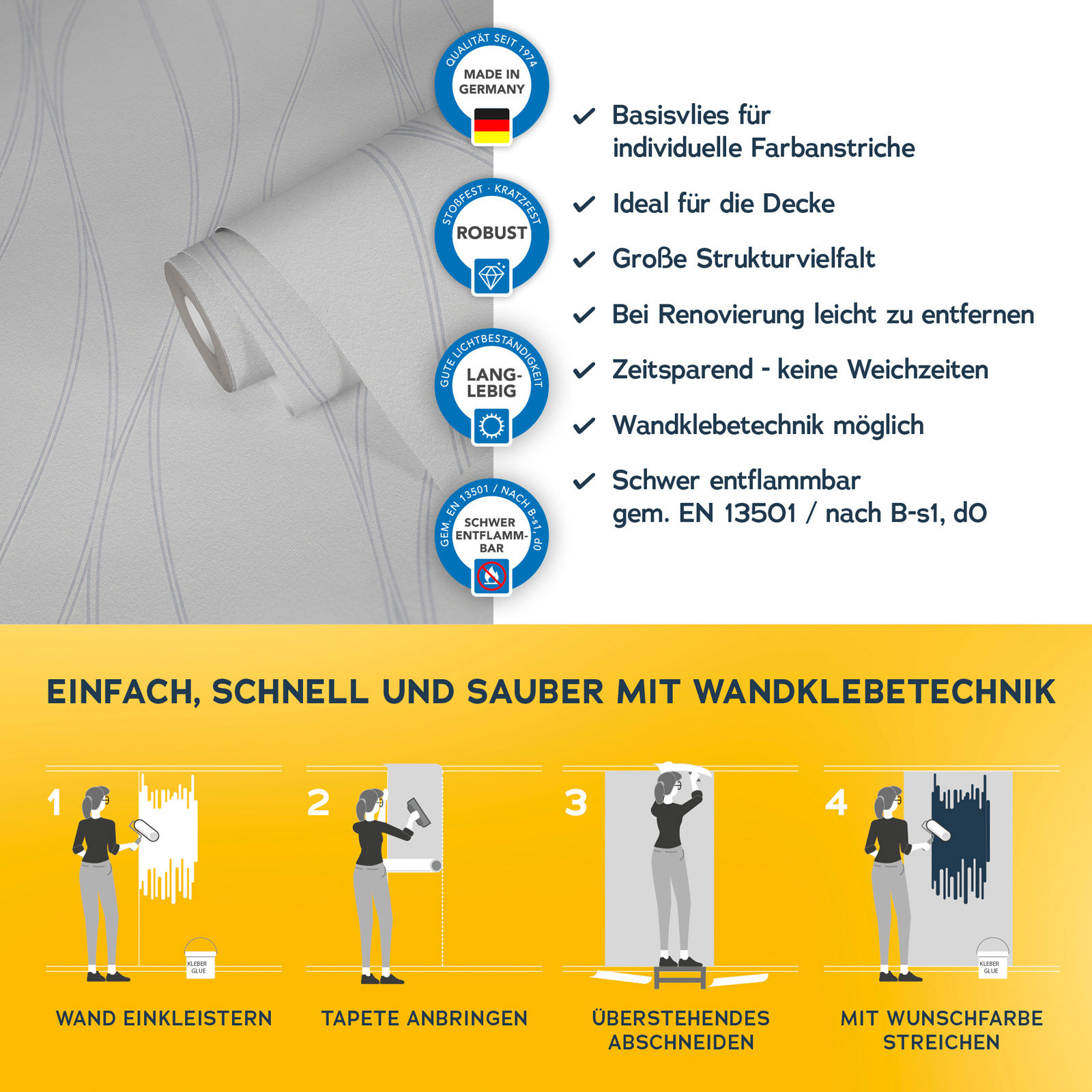 AS Vliestapete Meistervlies 8 überstreichbar 245014