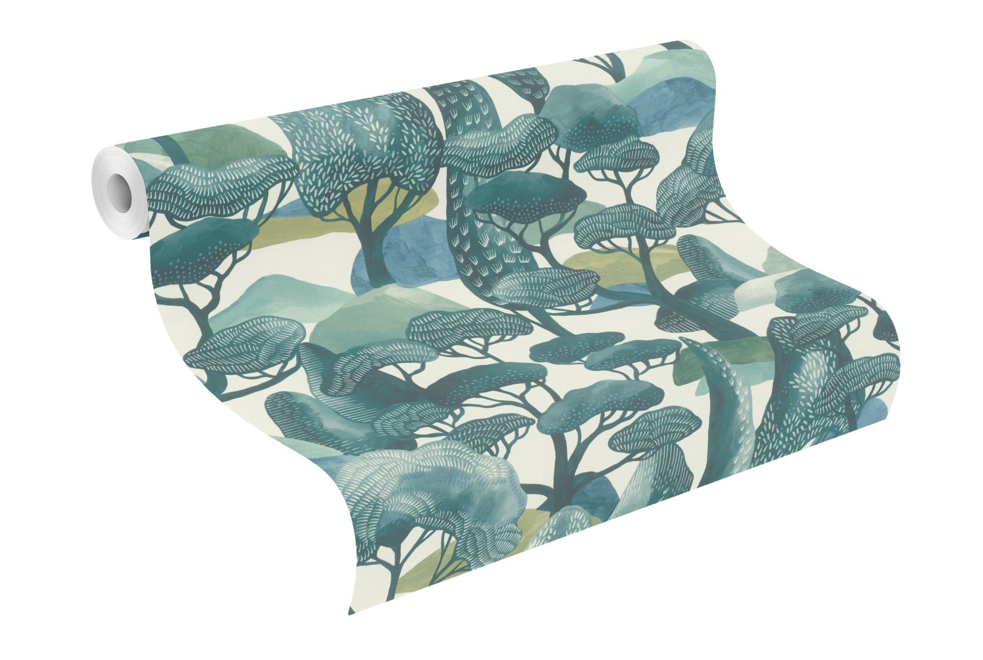 Rasch Vliestapete Allegretto Türkis-Dunkeltürkis 581218