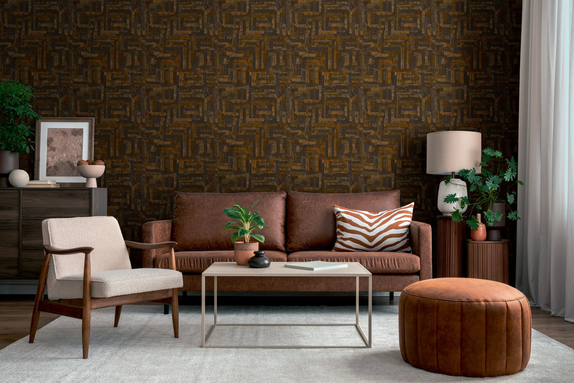 AS Vliestapete MS Hot Spots Ethno Braun 782046