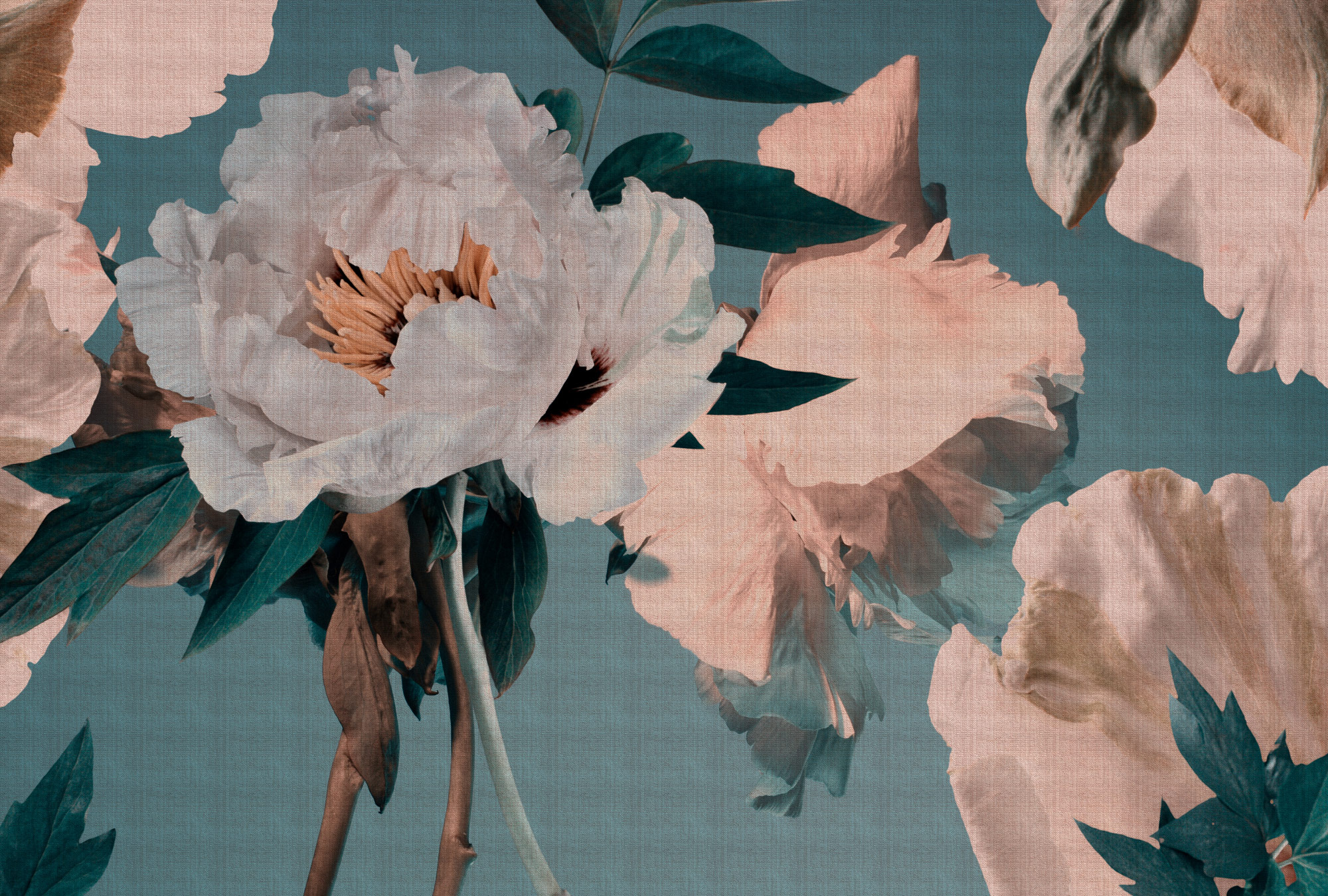 AS Fototapete Walls by Patel 5 Blumen Petrol DD134525