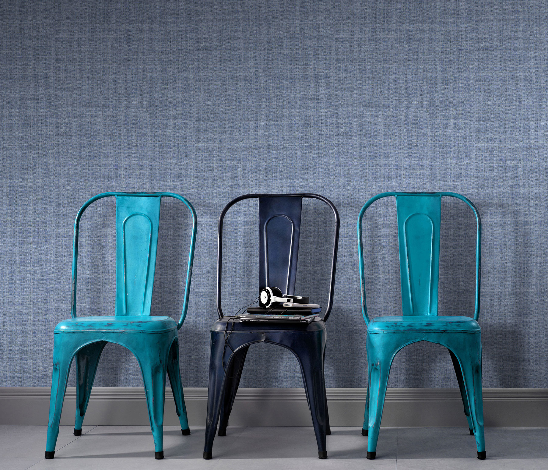 Erismann Vliestapete Luna 2 unifarbig blau 1009908