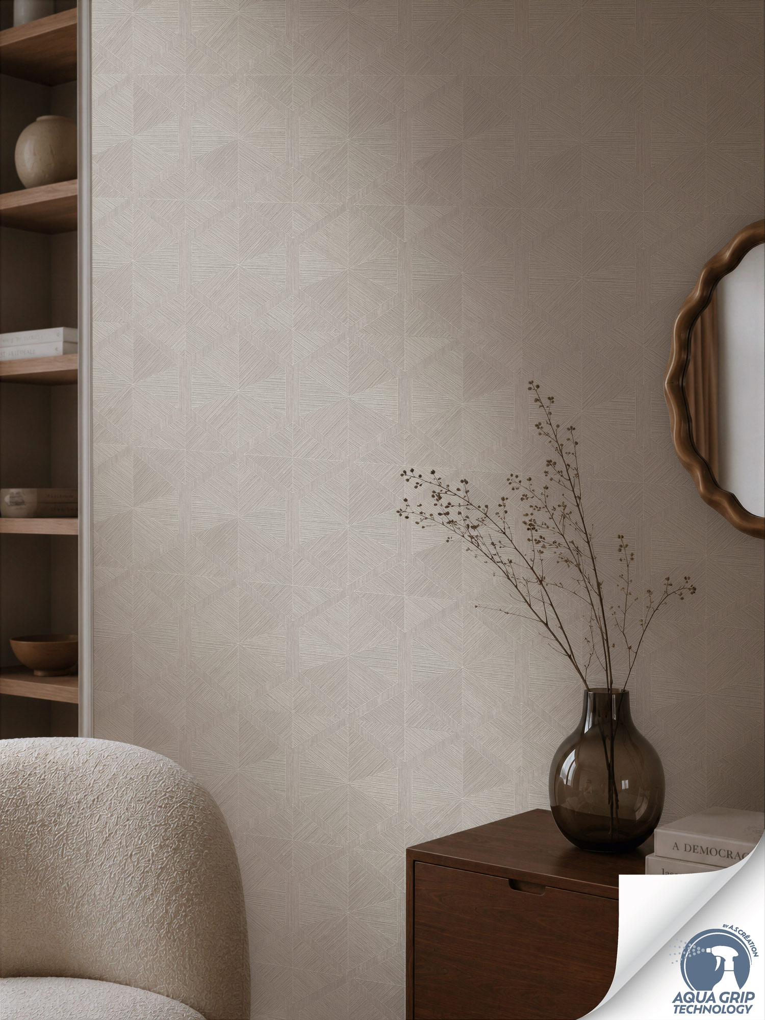 AS Vliestapete Cosiness Designdrop 2 Grafik Grau 793193