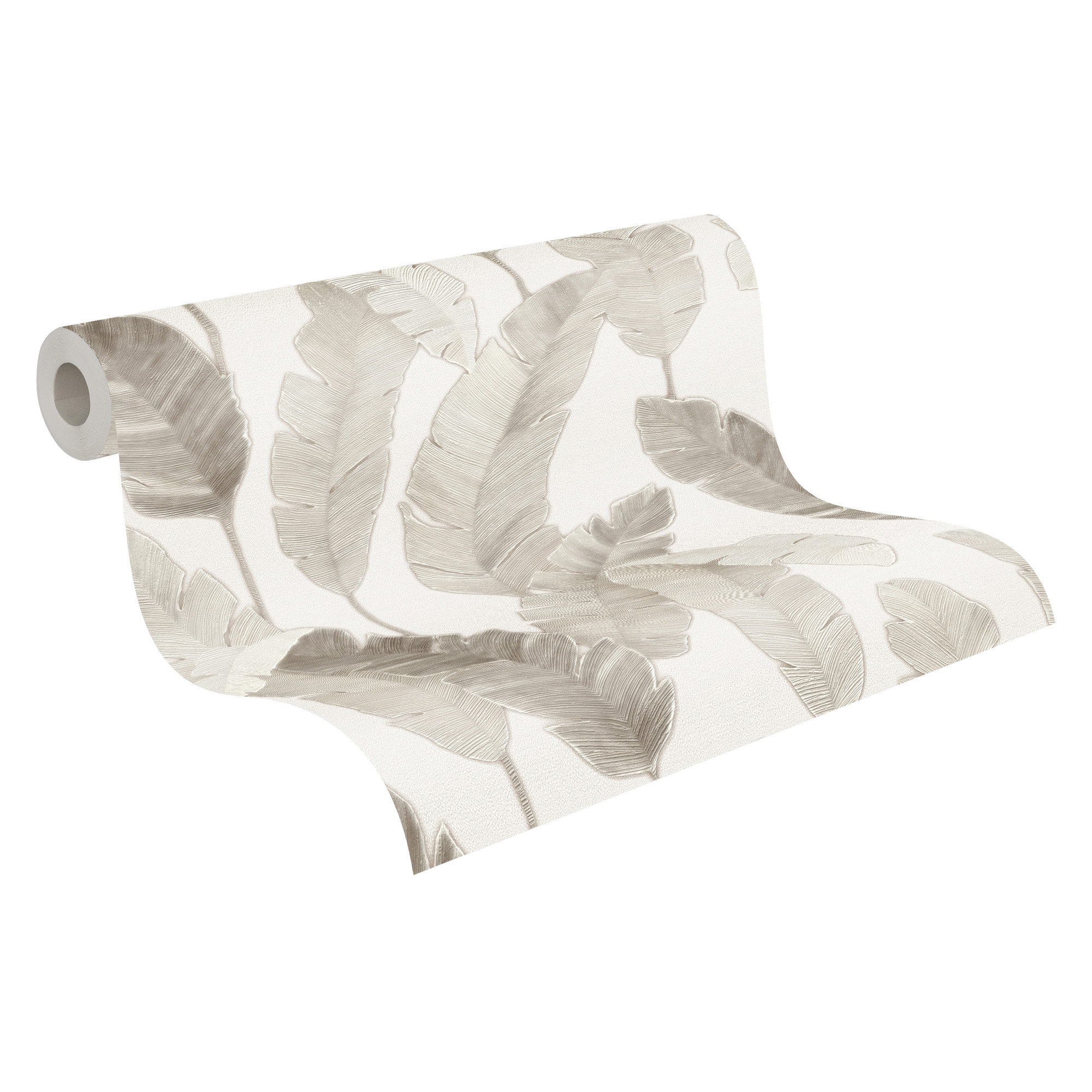 AS Vliestapete MS Travel Styles Blätter Weiß 392185 AS Vliestapete MS Travel Styles Blätter Weiß 392185