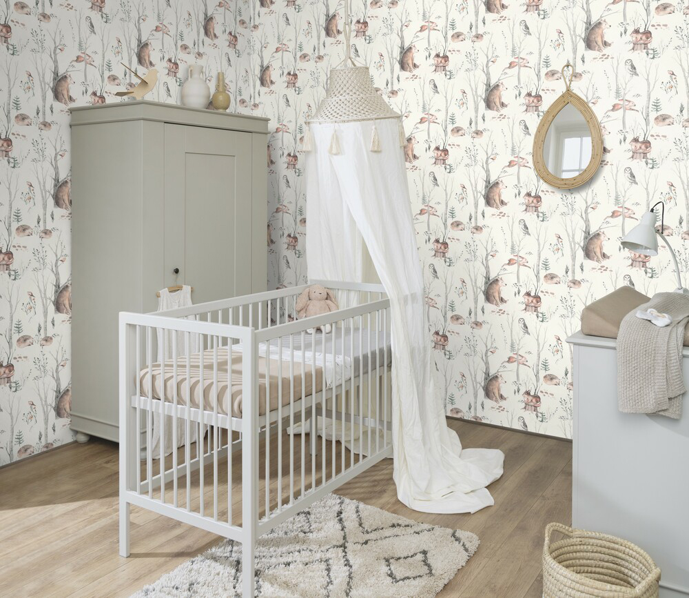 Rasch Vliestapete Kids World Tiere Wald 300048