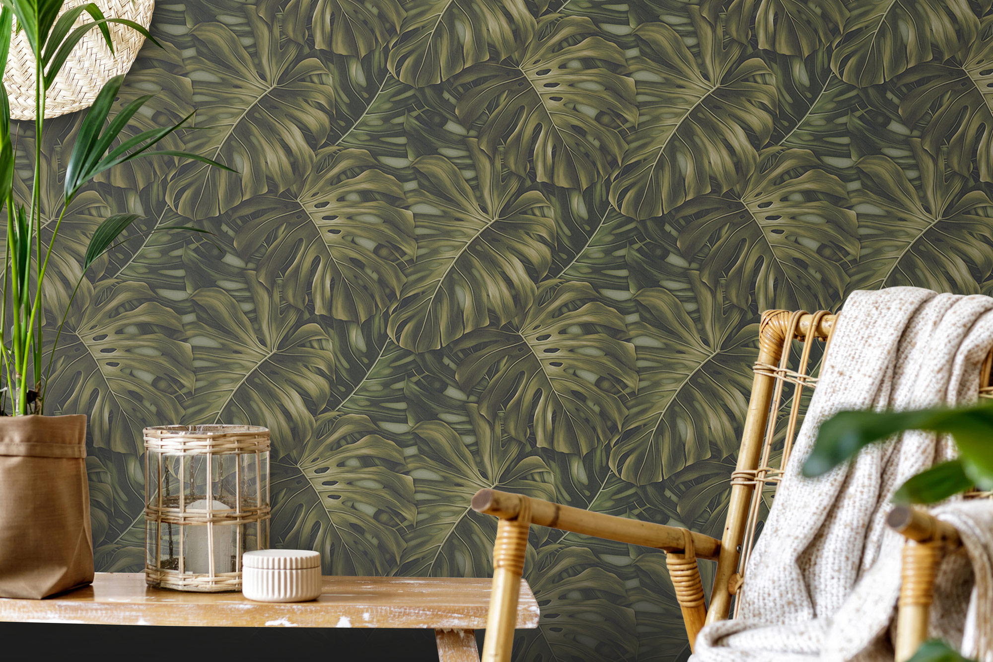 AS Vliestapete PintWalls II Palmenblätter Grün 397011